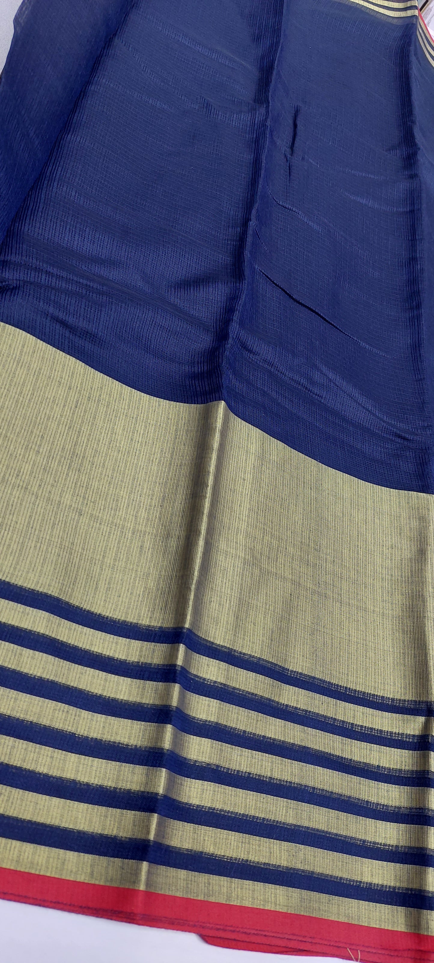 LIGHT WEIGHT NAVY BLUE COTTON SAREE