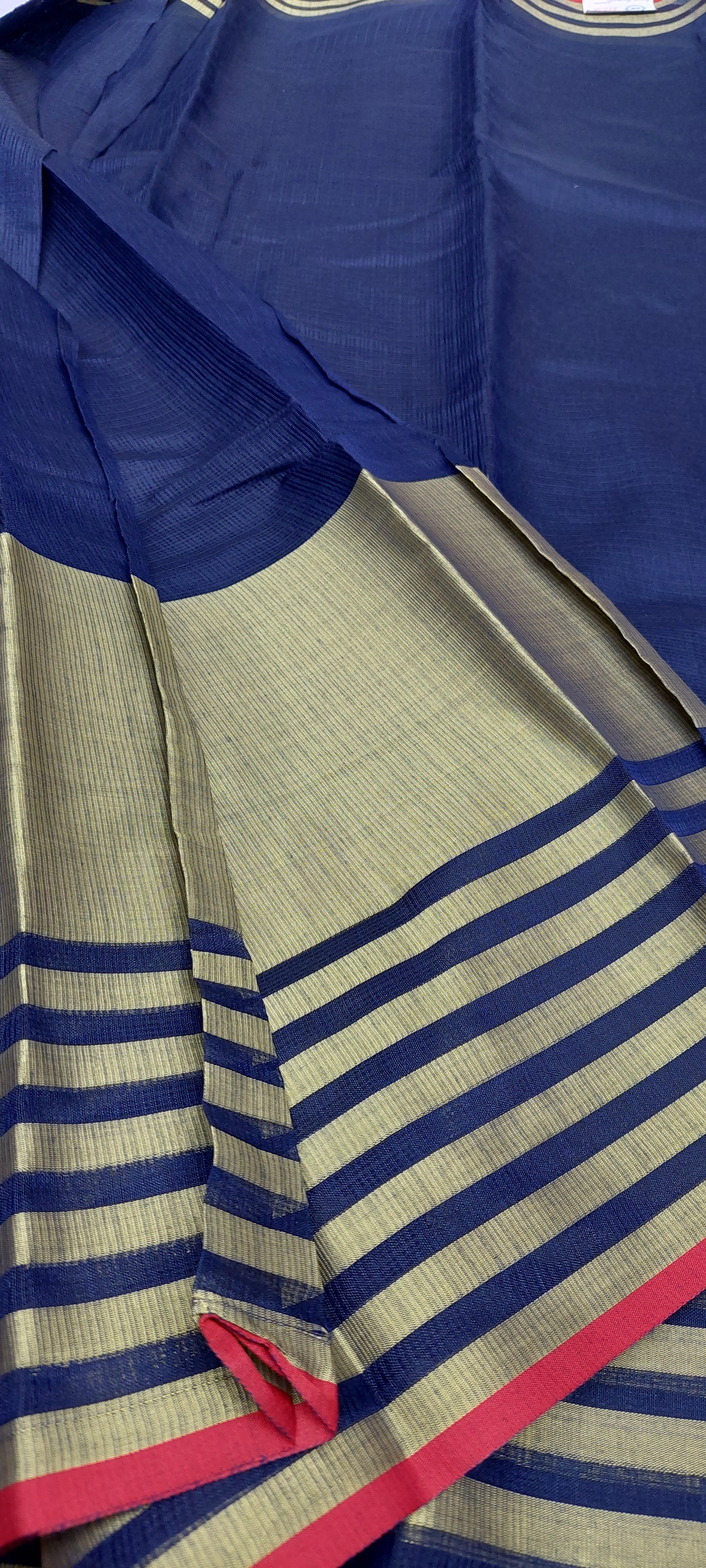 LIGHT WEIGHT NAVY BLUE COTTON SAREE