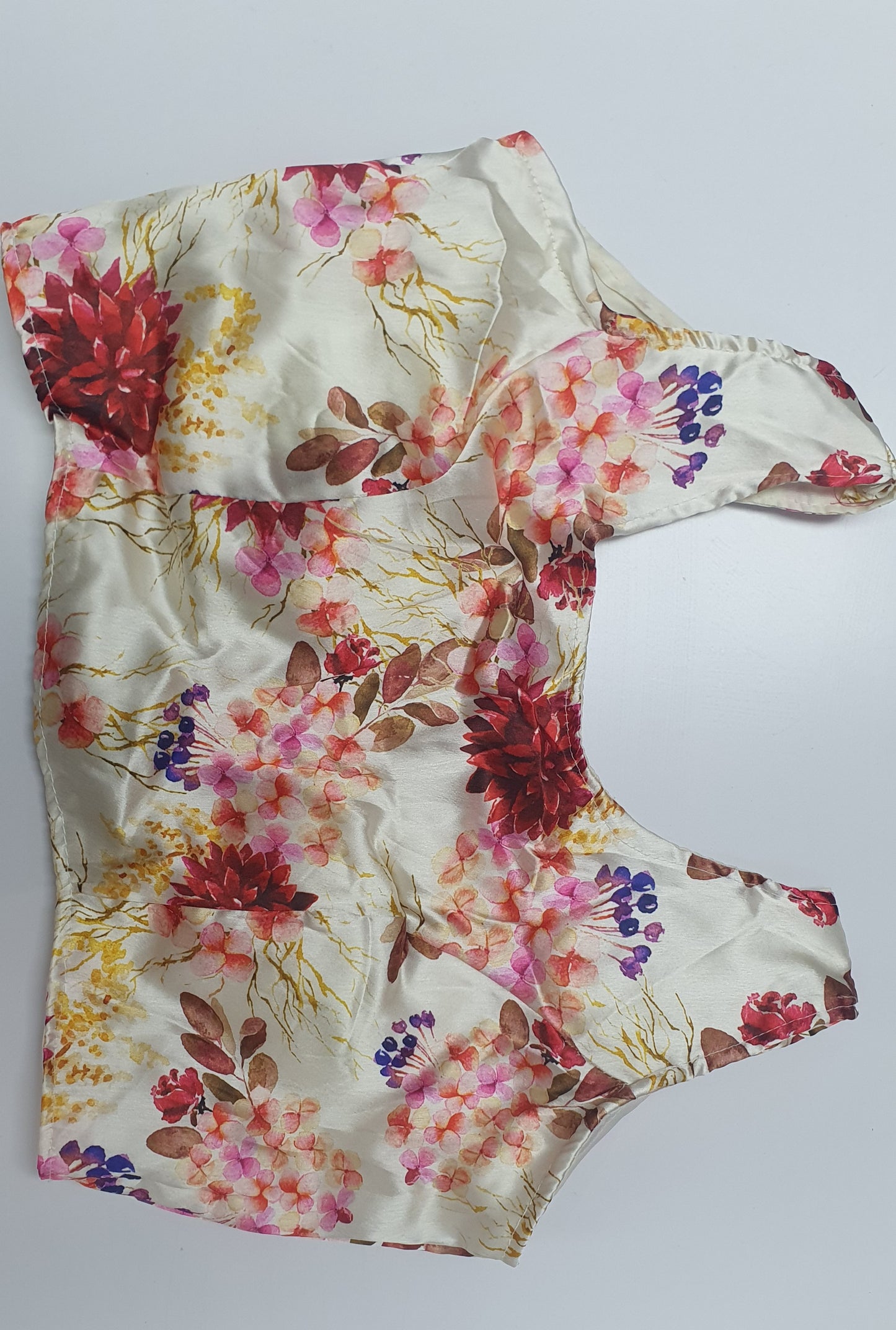 PINK SATIN + GLORAL READY MADE BLOUSE