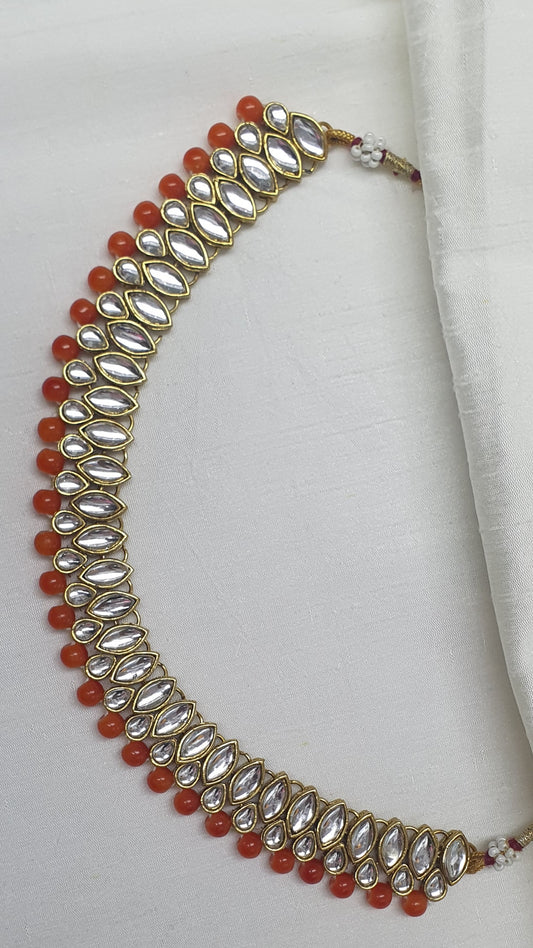 ORANGE PEARL NECKLACE
