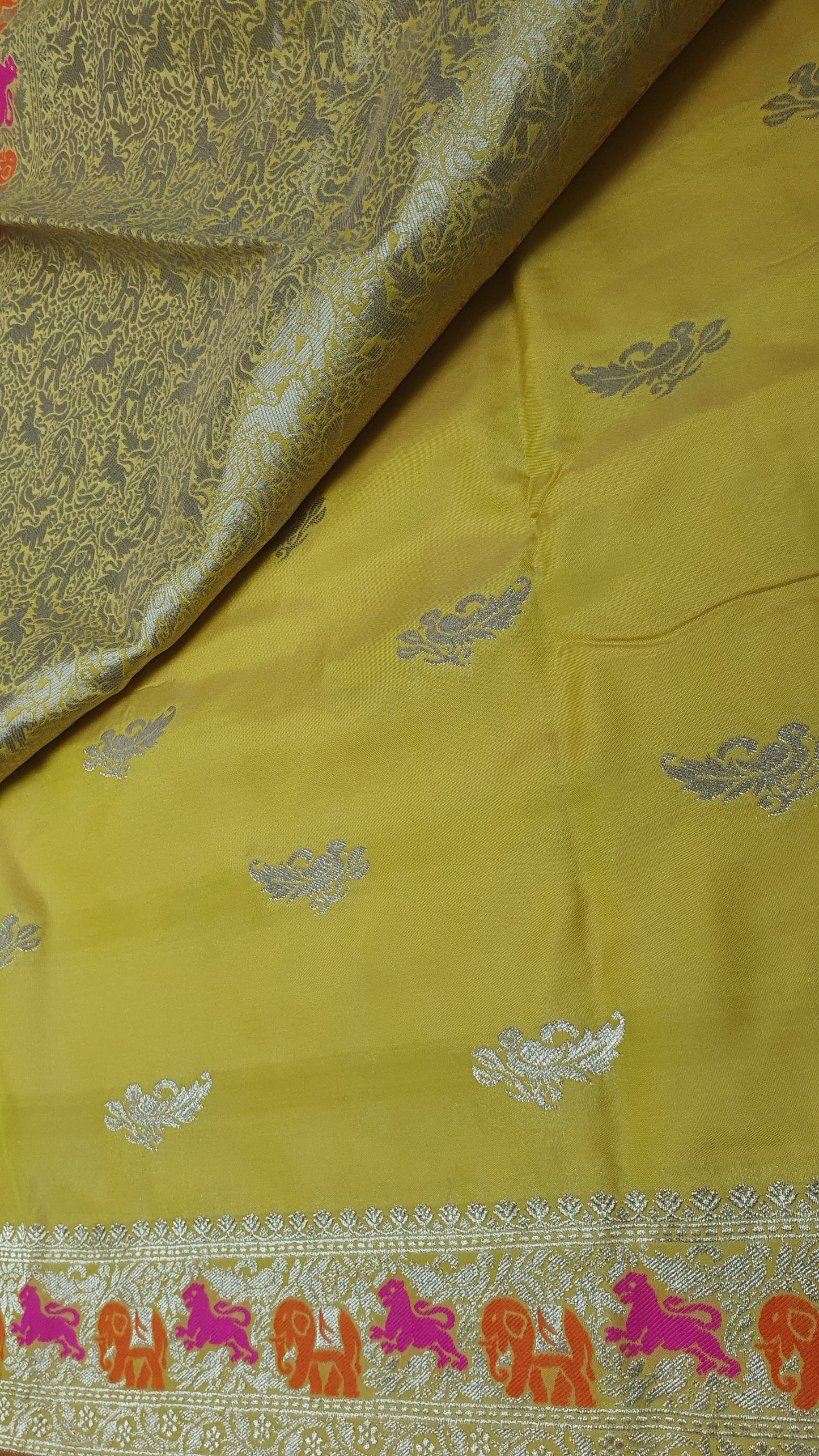 YELLOW BANARASI SILK SAREE