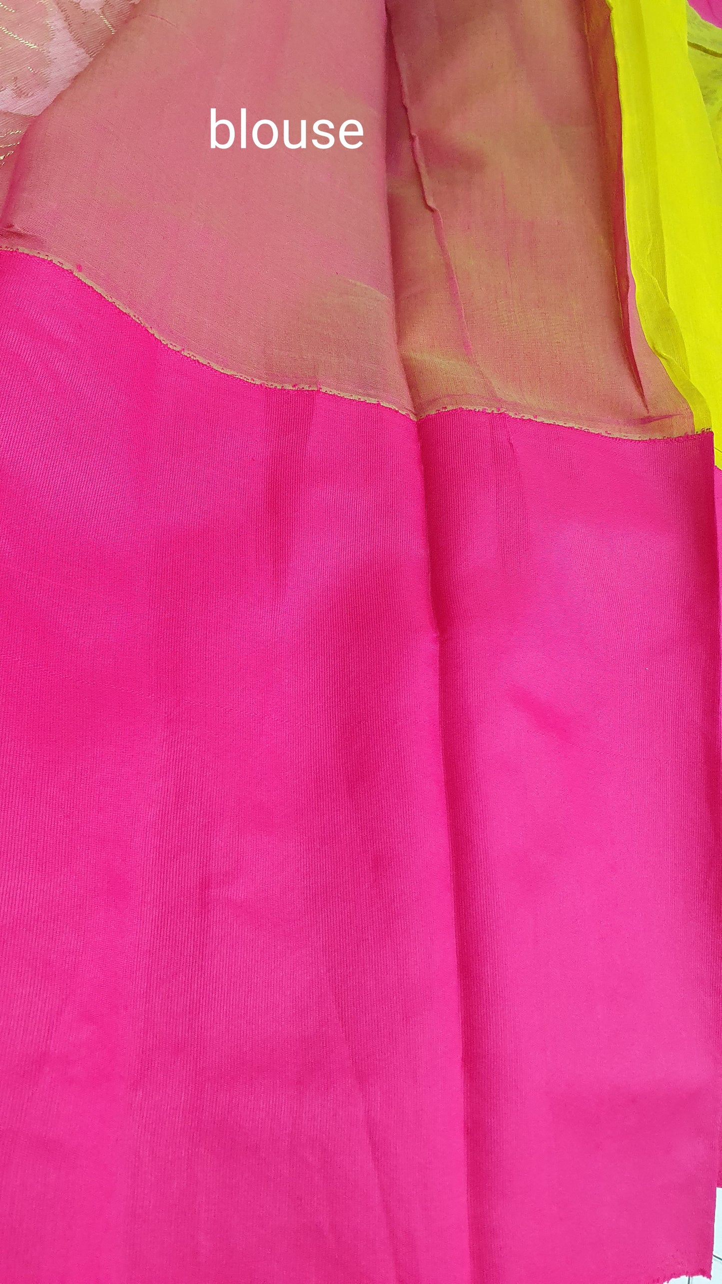 PARROT GREEN & PINK SAREE