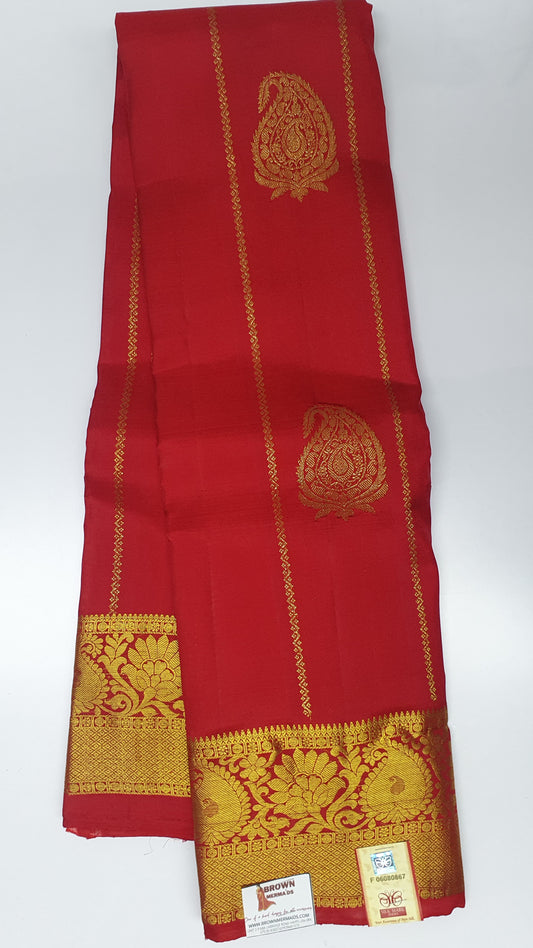 RED KURAI SAREE 0091