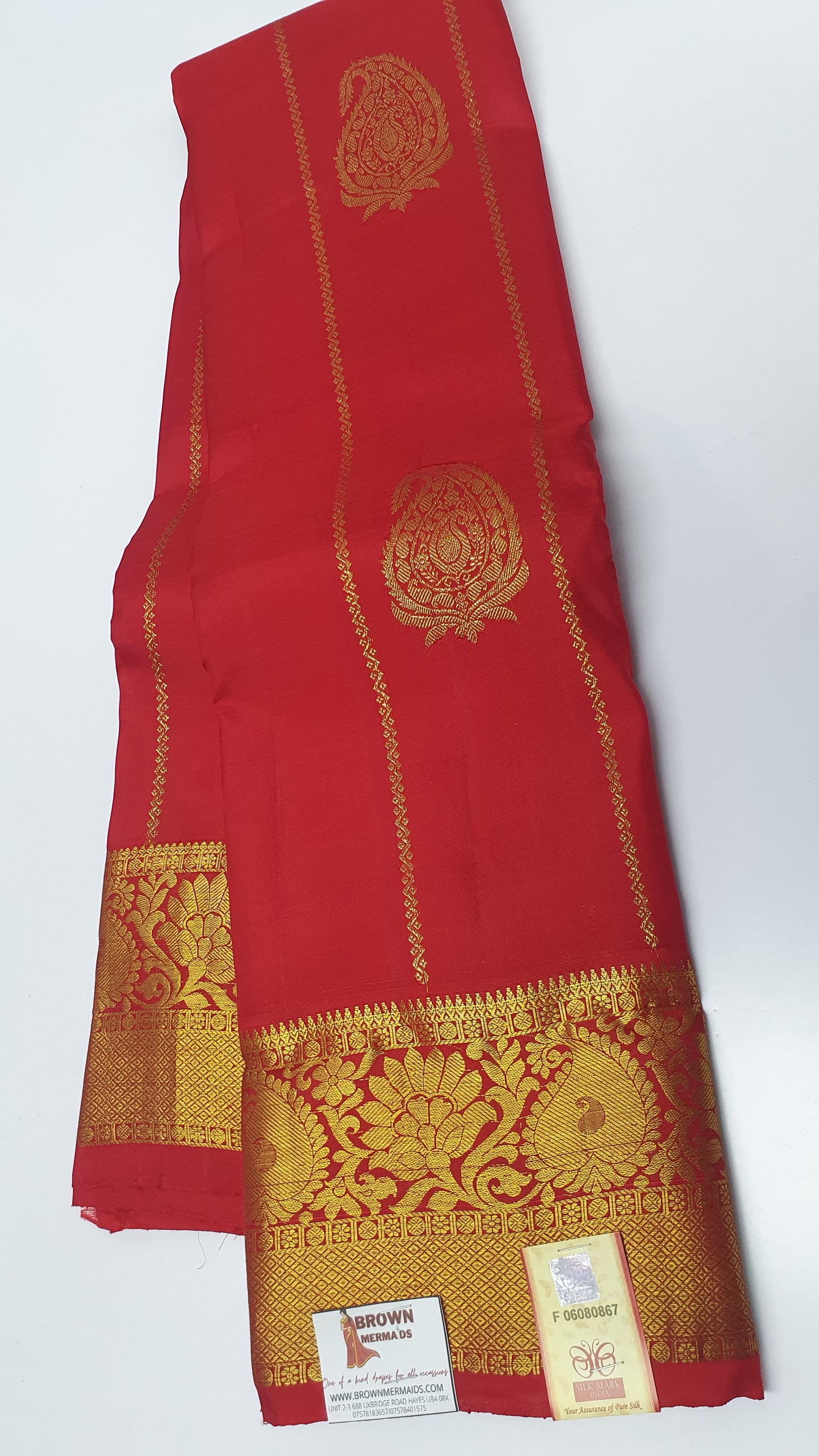 RED KURAI SAREE 0091