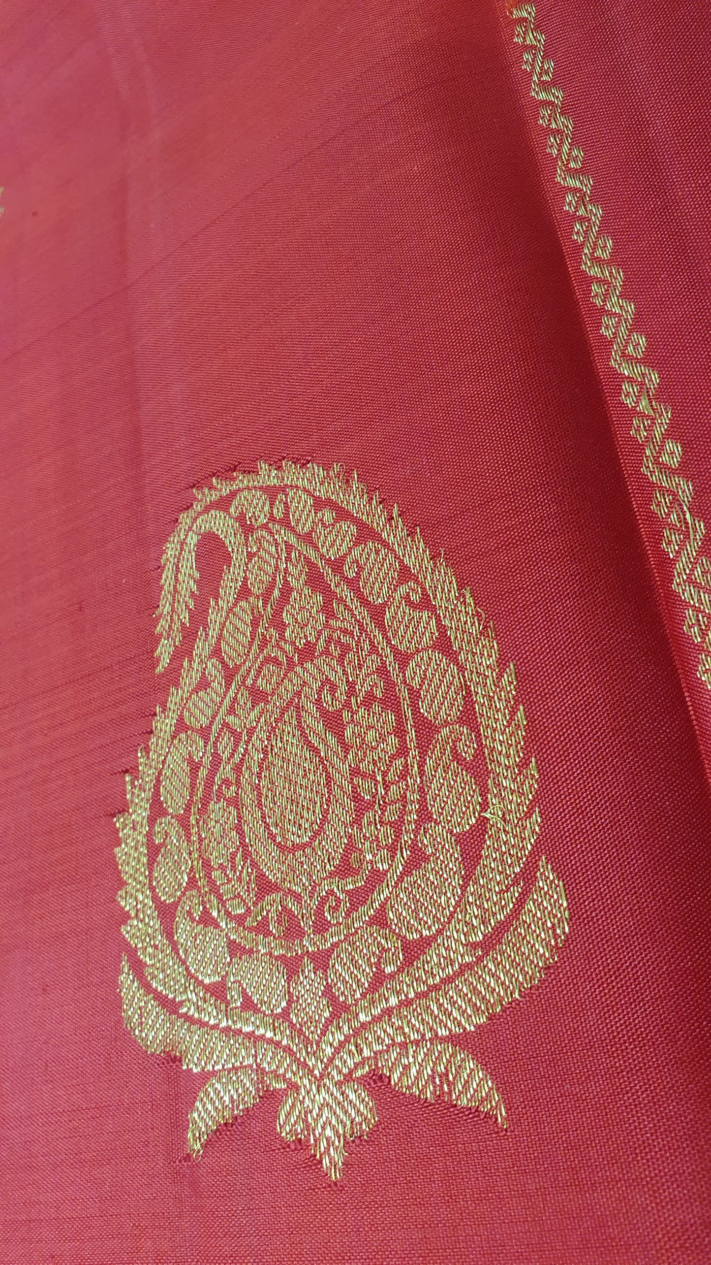 RED KURAI SAREE 0091