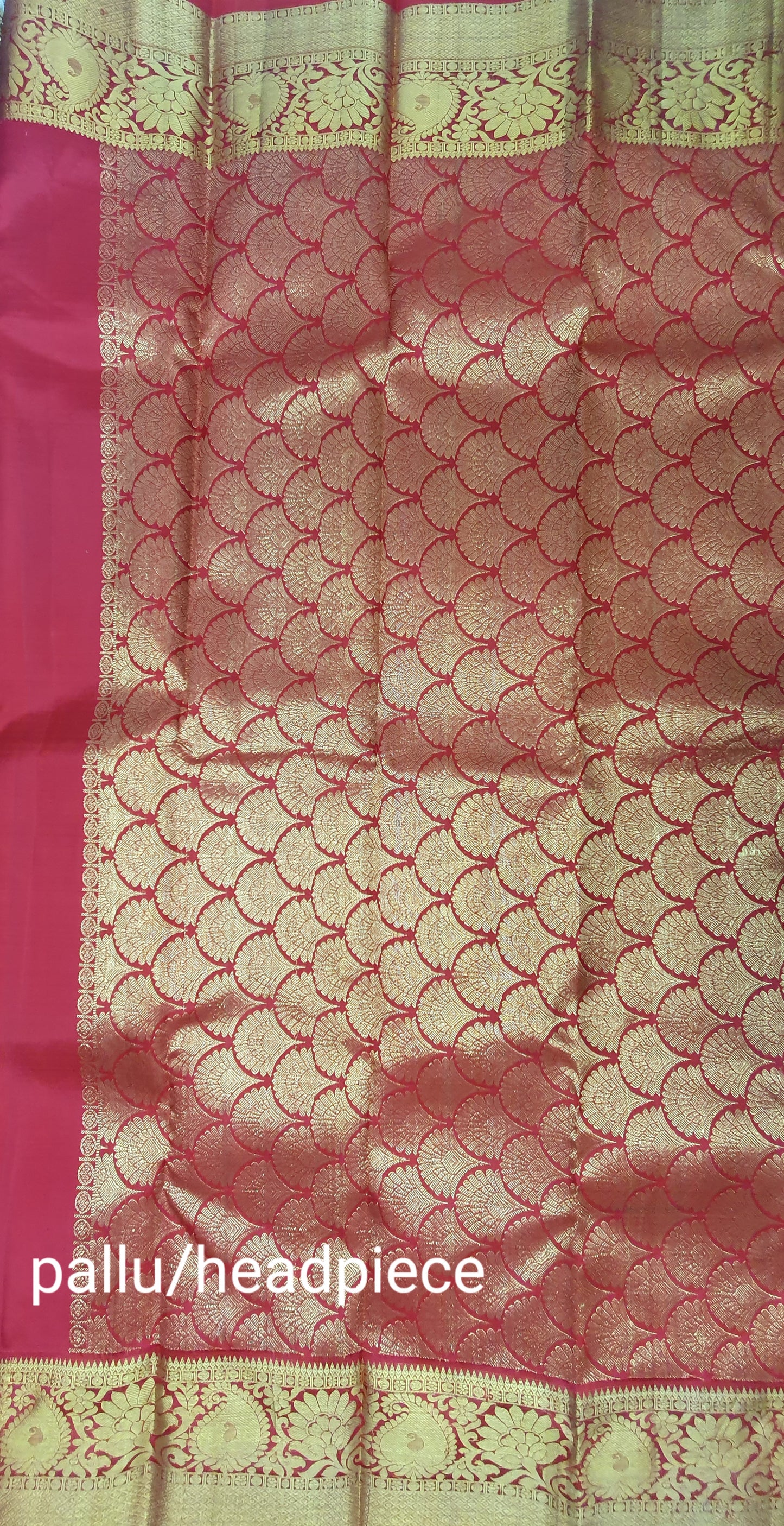 RED KURAI SAREE 0091