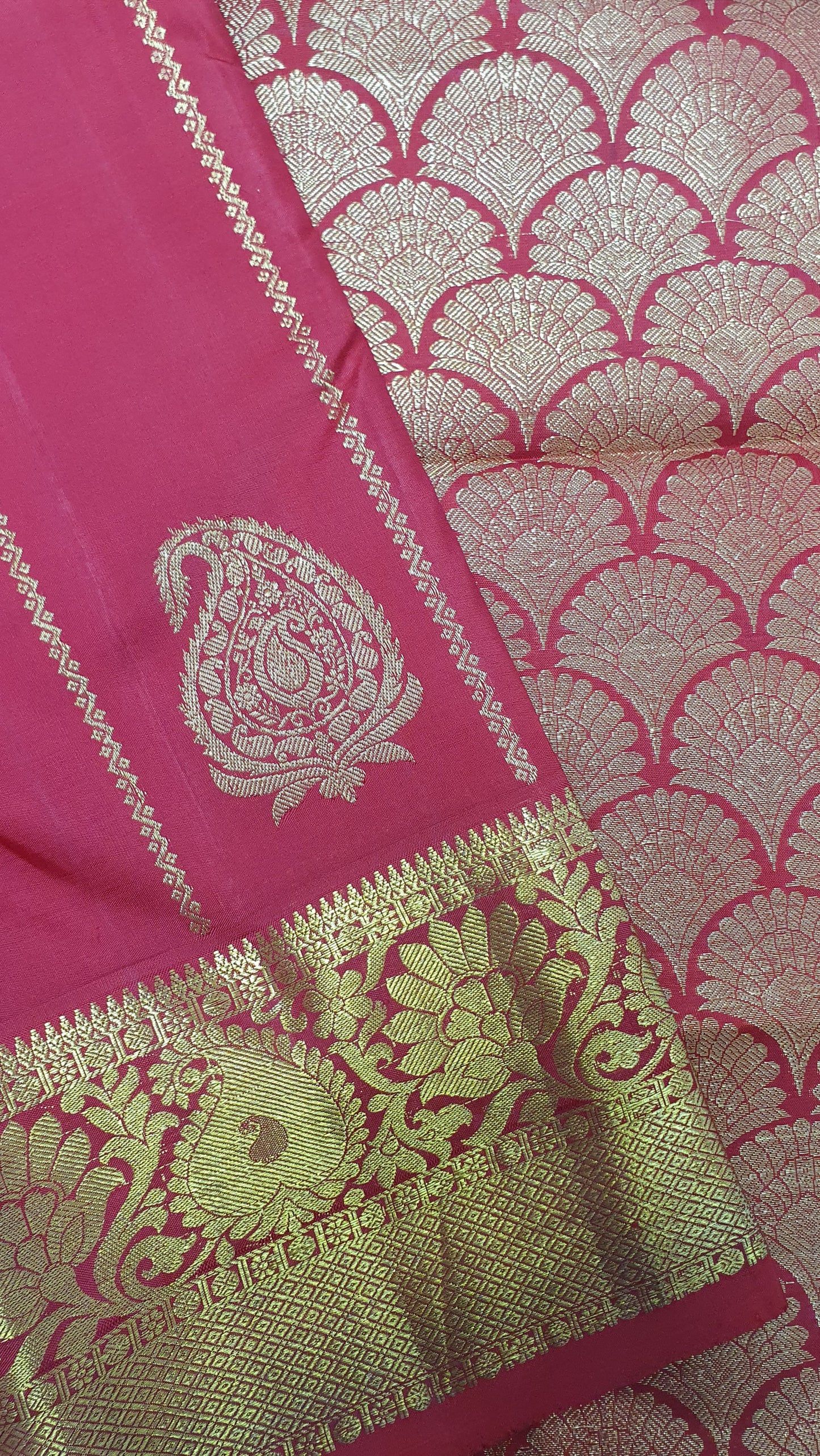 RED KURAI SAREE 0091