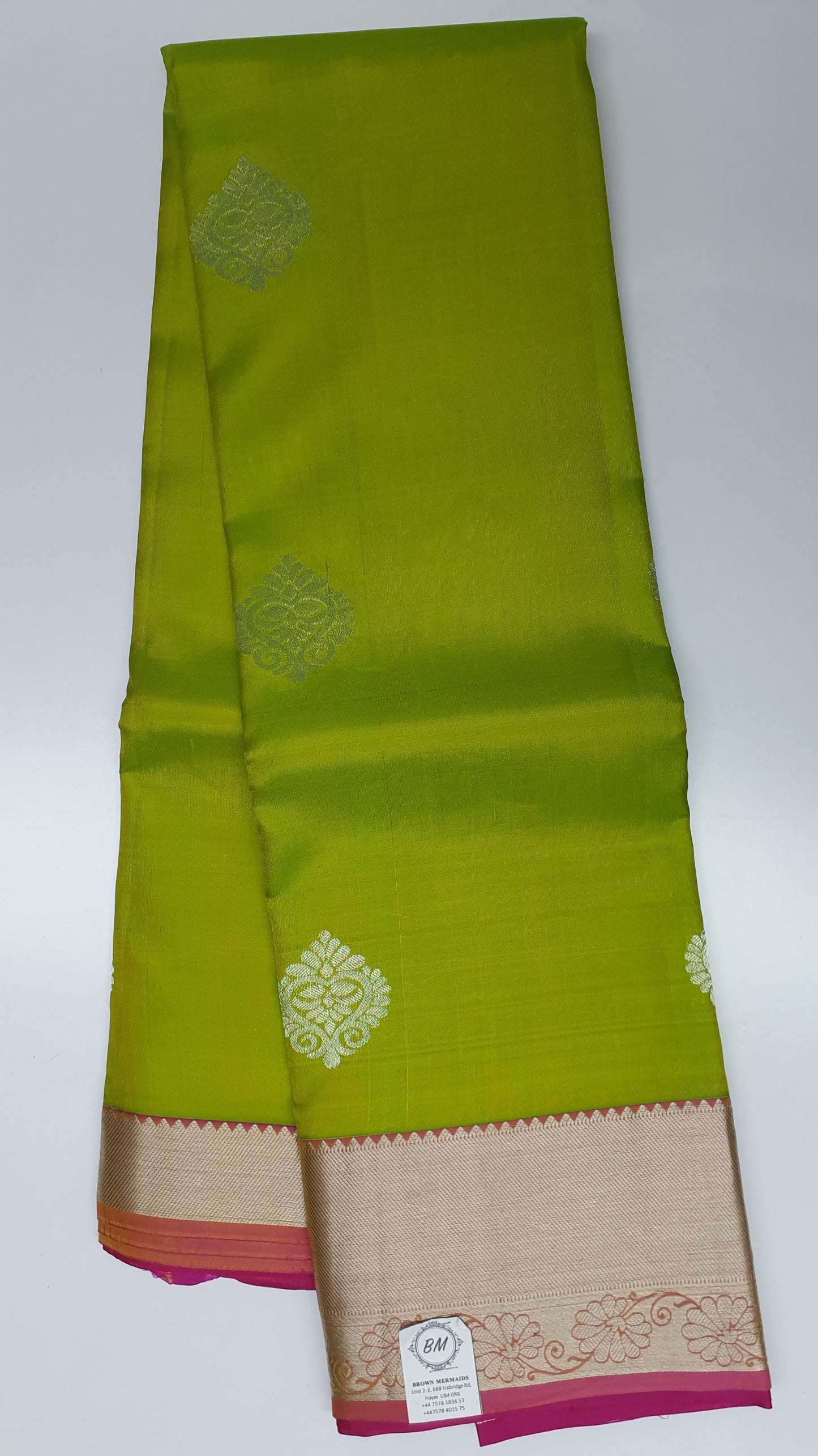 GREEN SILVER ZARI PURE KANJIPURAM