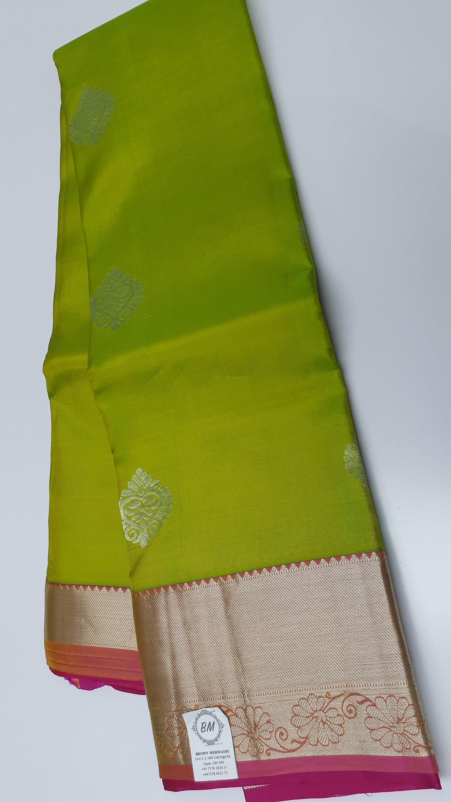 GREEN SILVER ZARI PURE KANJIPURAM