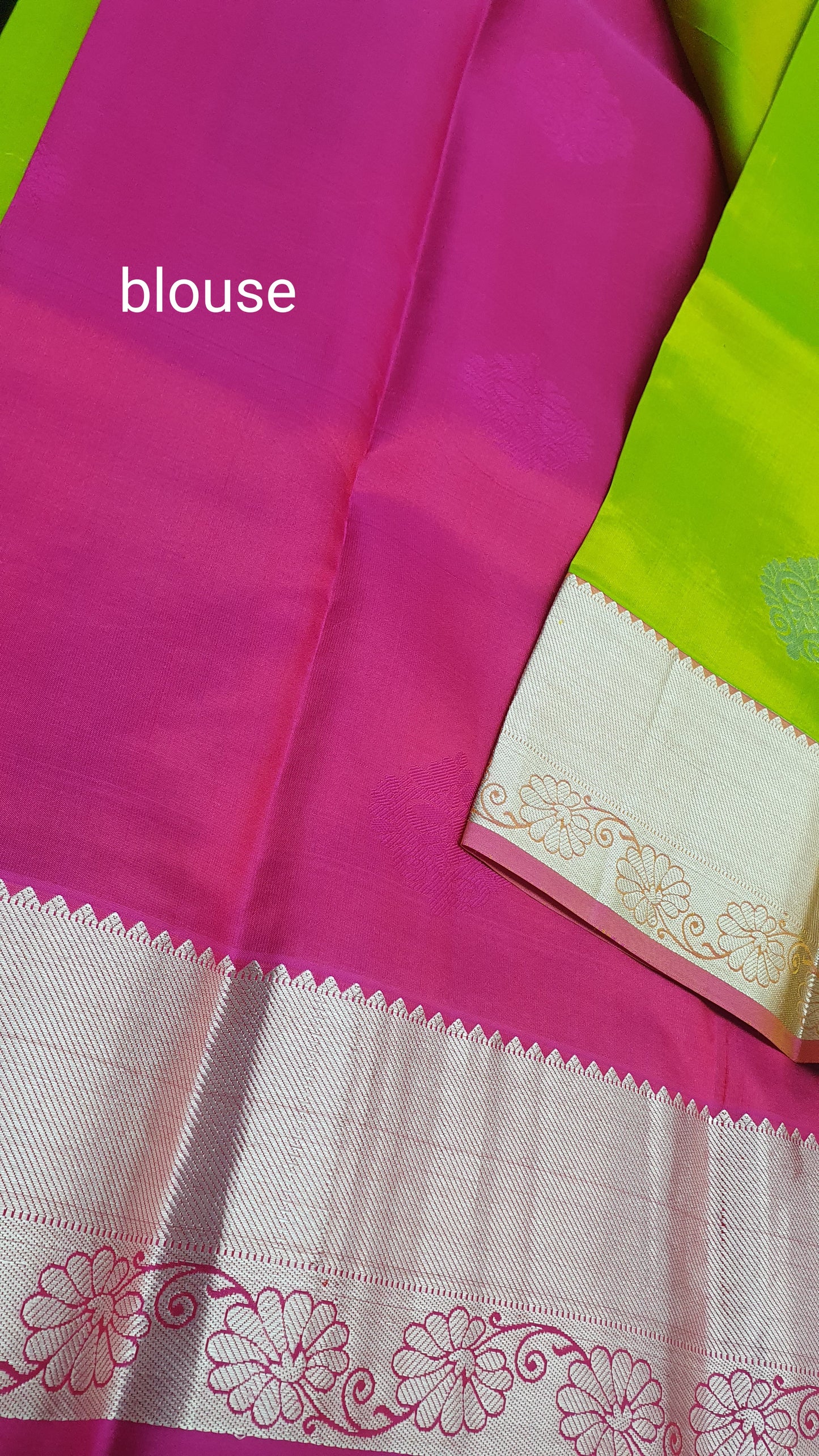 GREEN SILVER ZARI PURE KANJIPURAM