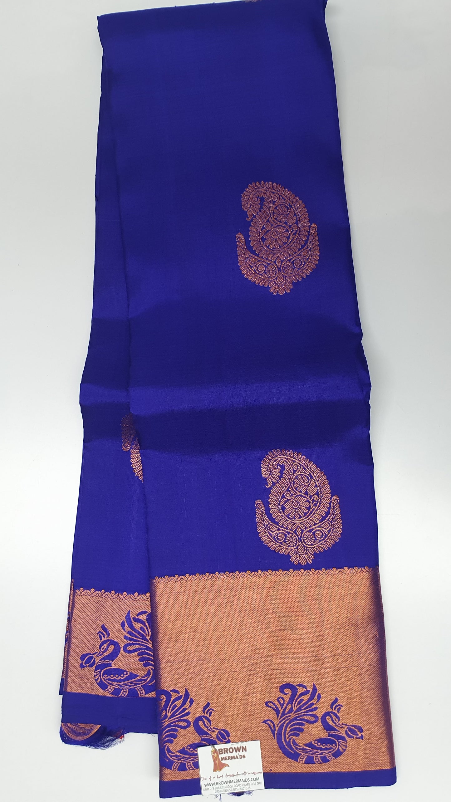 INDIGO PURPLE & COPPER ZARI PURE KANJIPURAM