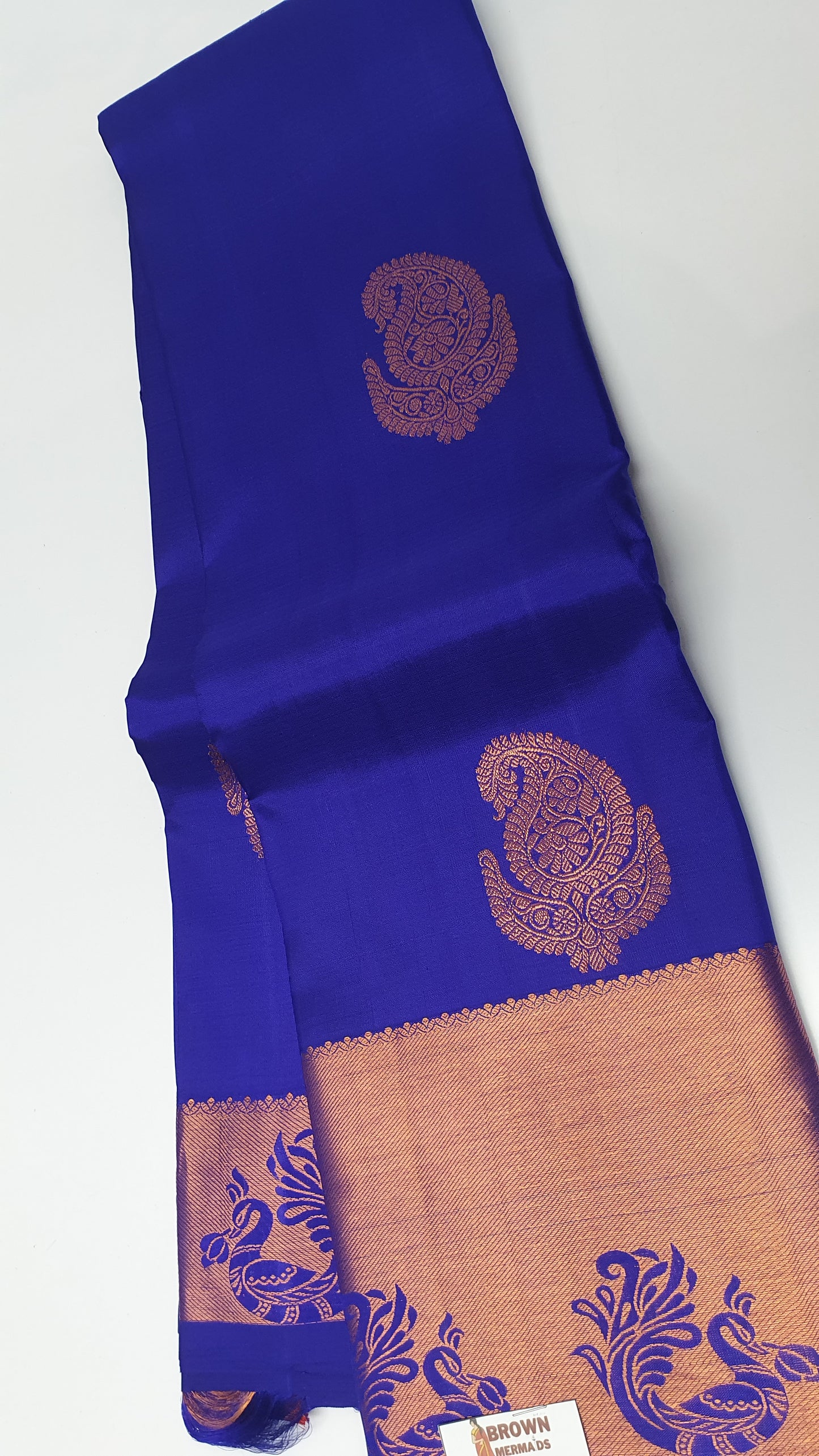 INDIGO PURPLE & COPPER ZARI PURE KANJIPURAM