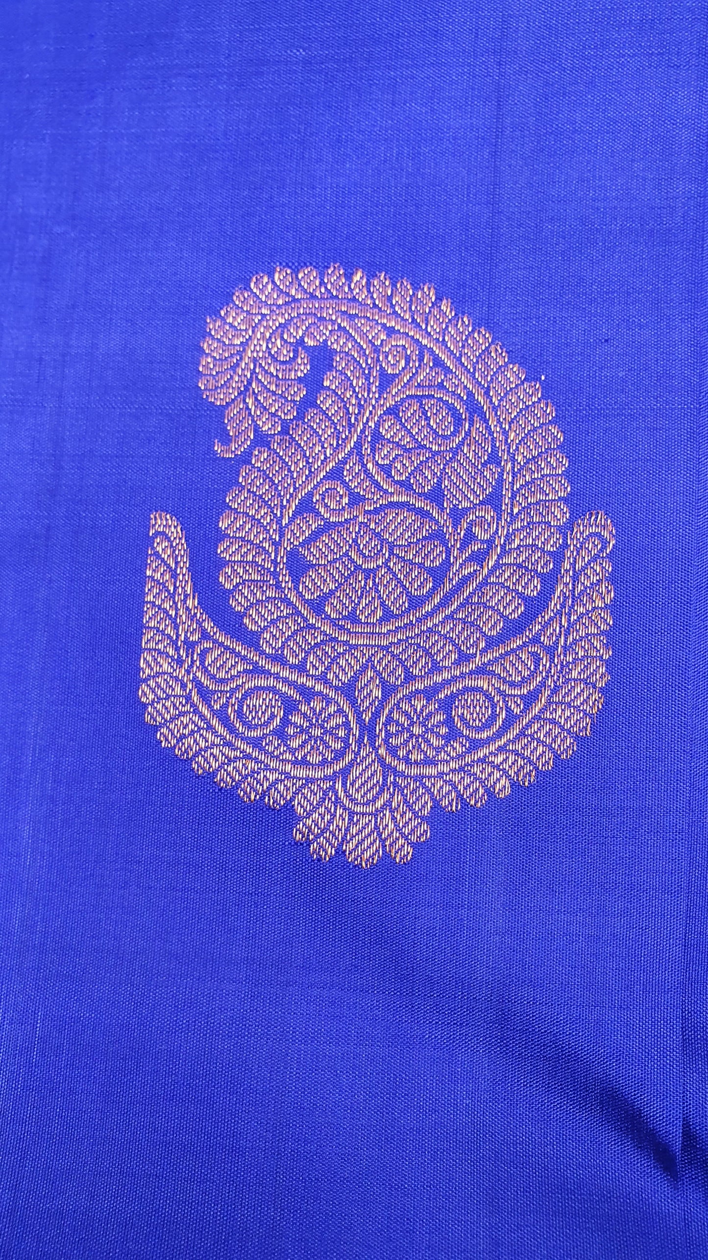 INDIGO PURPLE & COPPER ZARI PURE KANJIPURAM