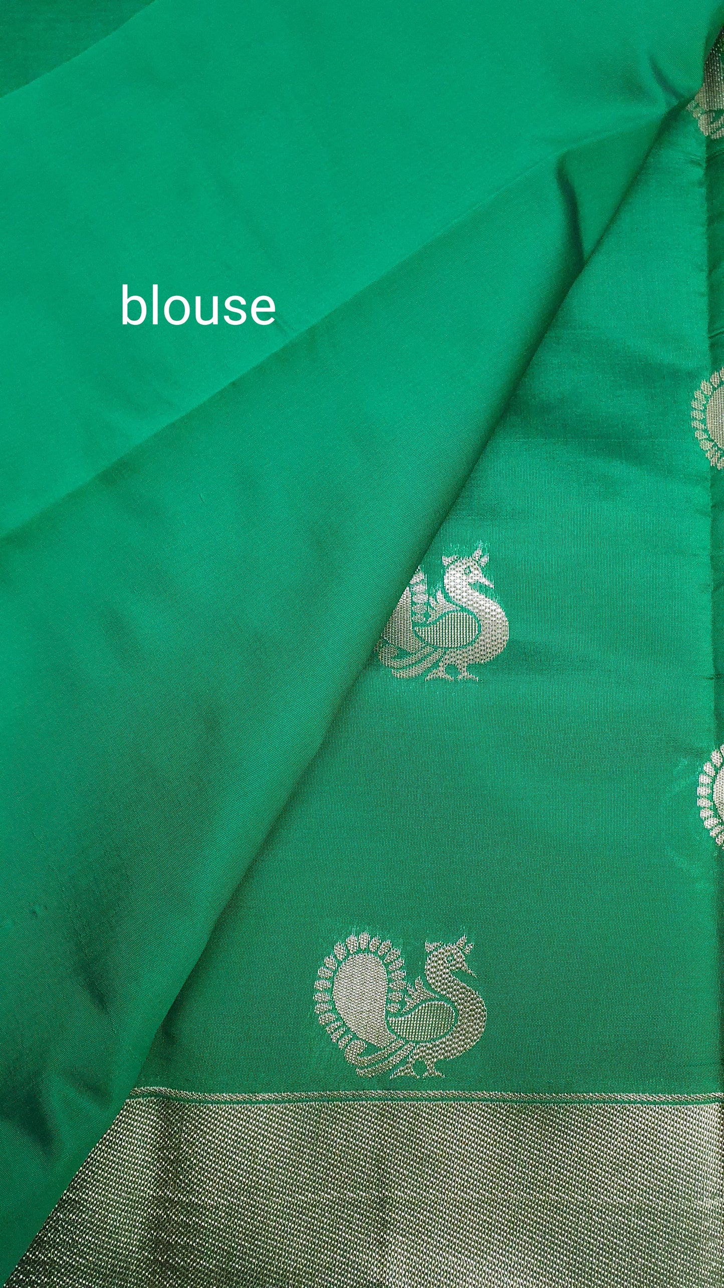 GREEN PEACOCK SILK COTTON