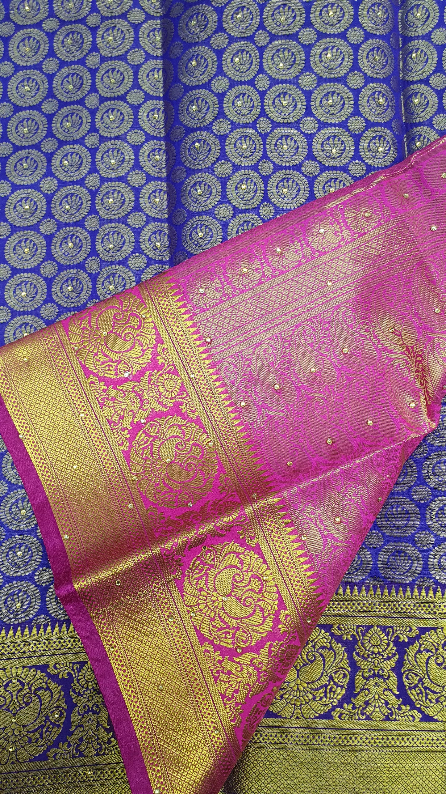 PURPLE & PINK SILK SAREE
