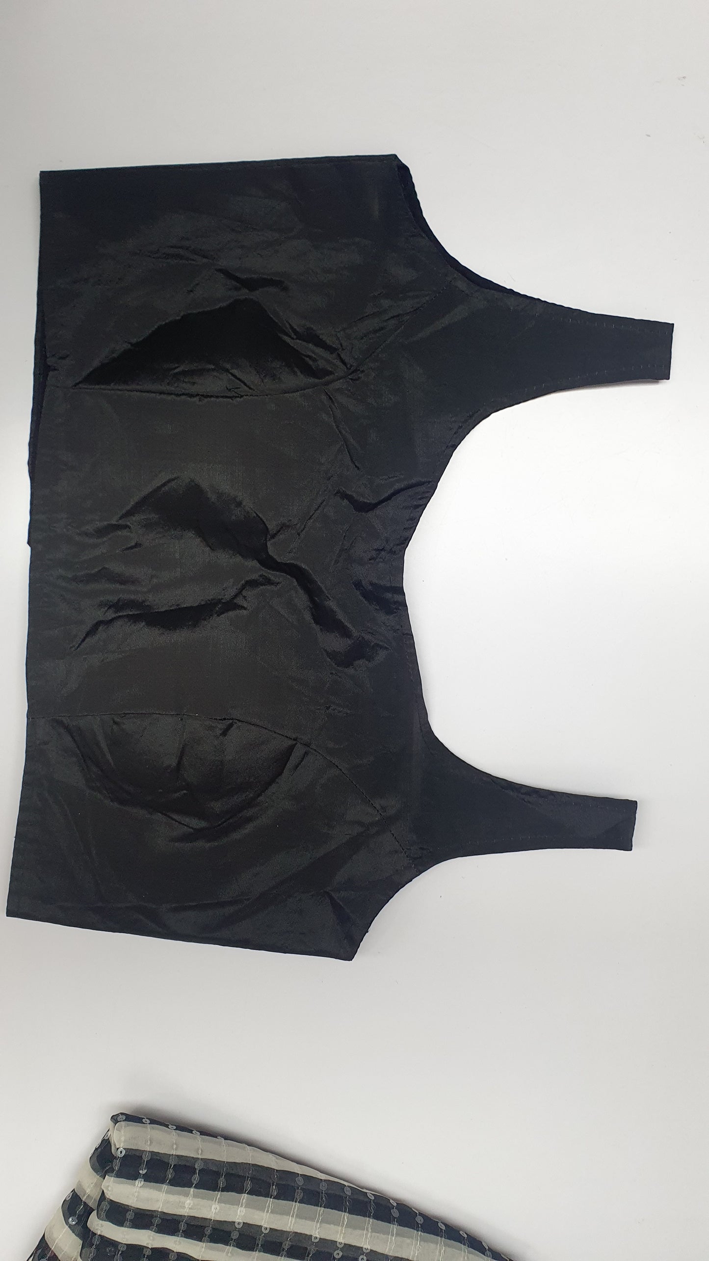 BLACK & WHITE SEQUIN SAREE + BLOUSE