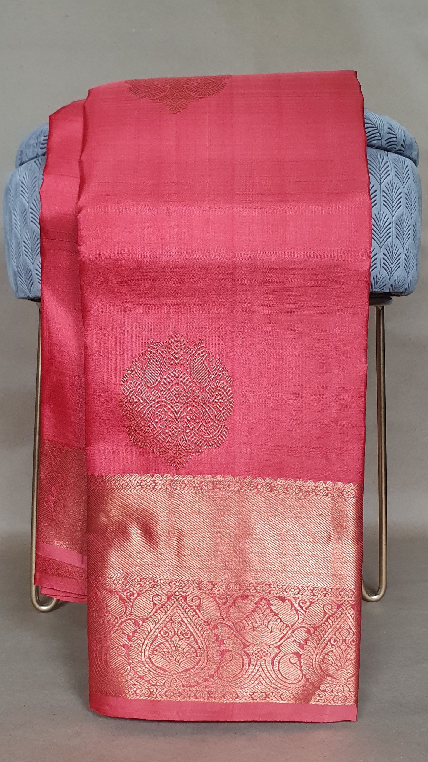 NEW YORK PINK WITH COPPER ZARI KANJIPURAM