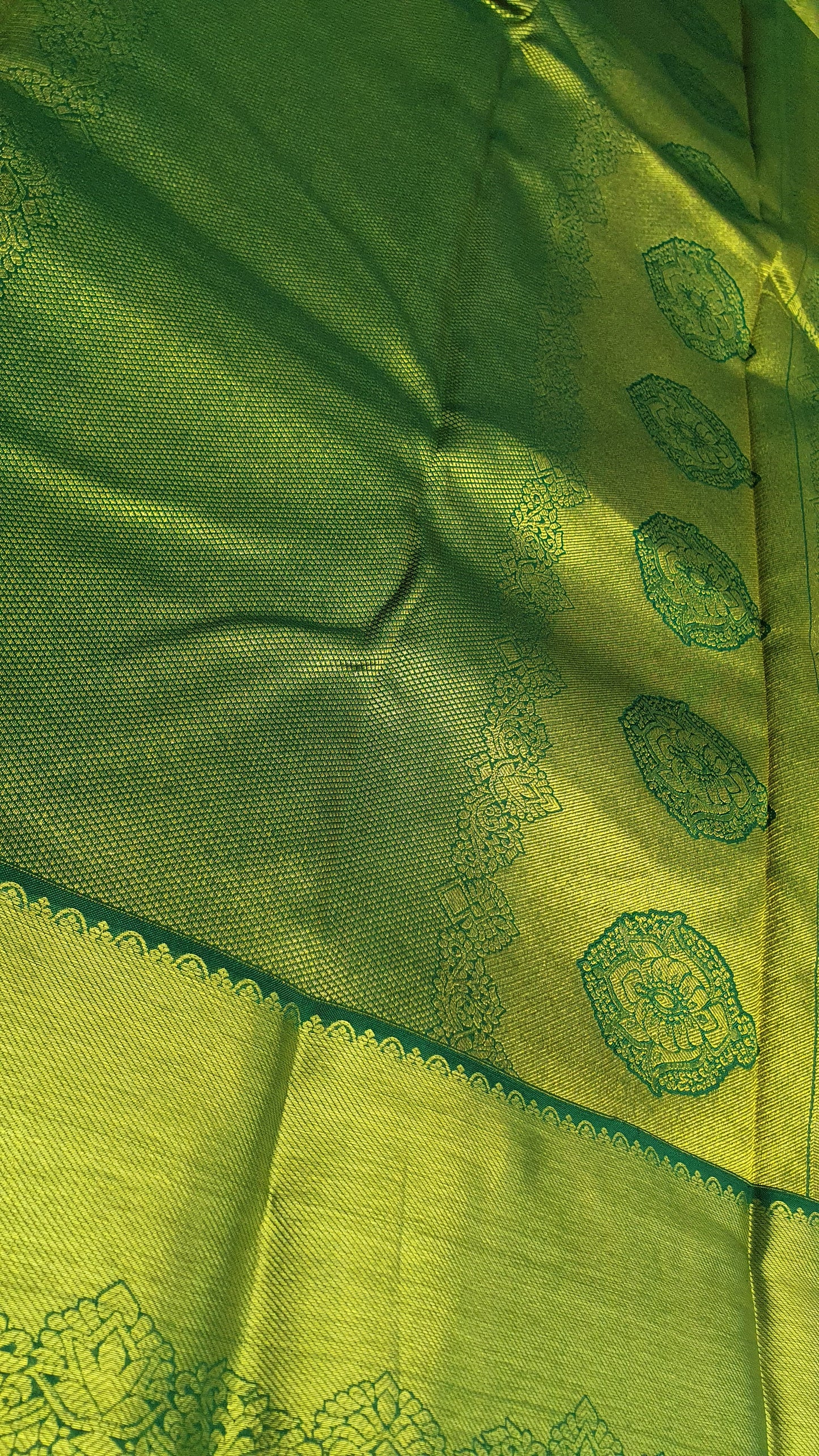 DARK GREEN KANJIPURAM