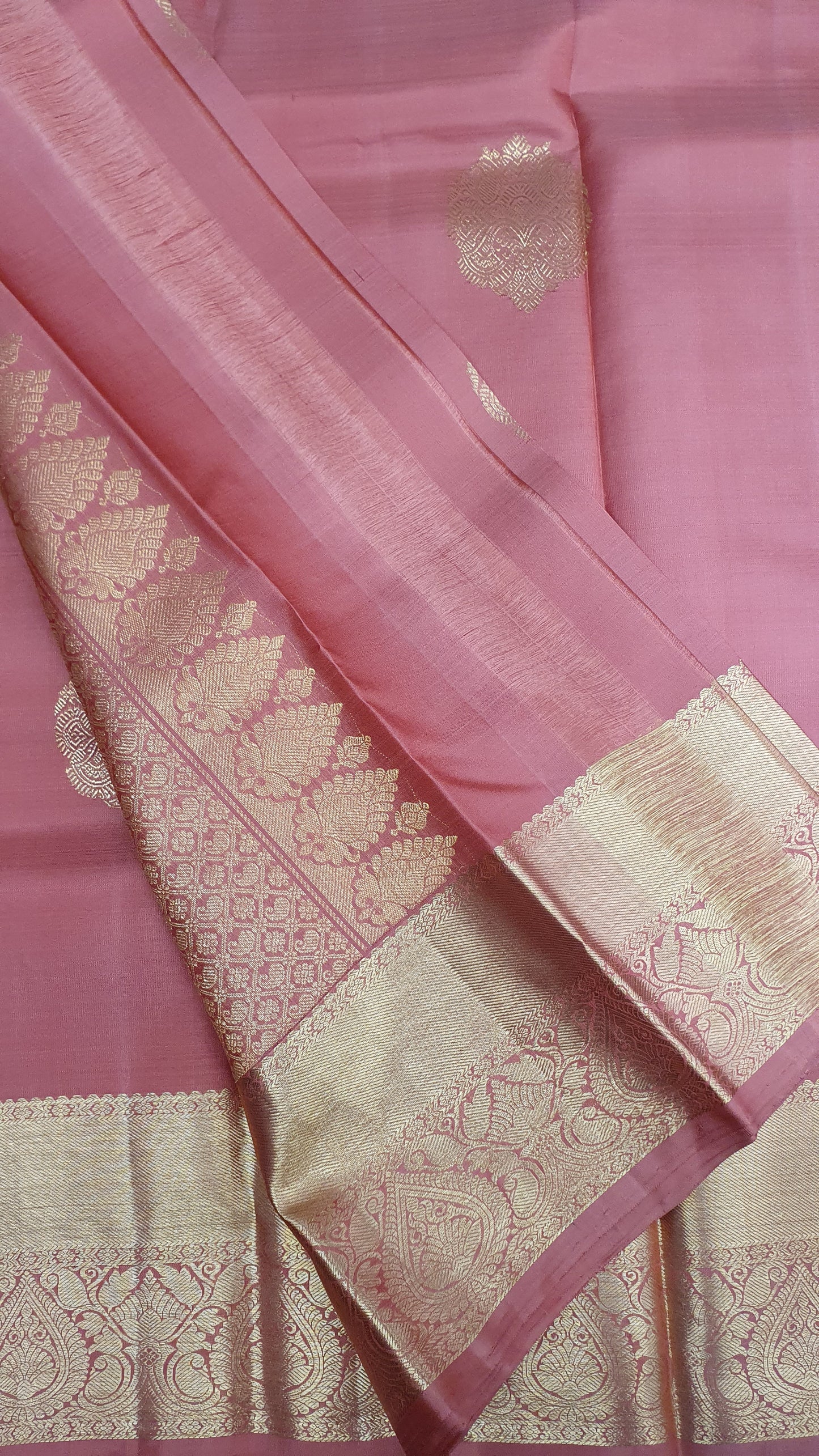 NEW YORK PINK WITH COPPER ZARI KANJIPURAM