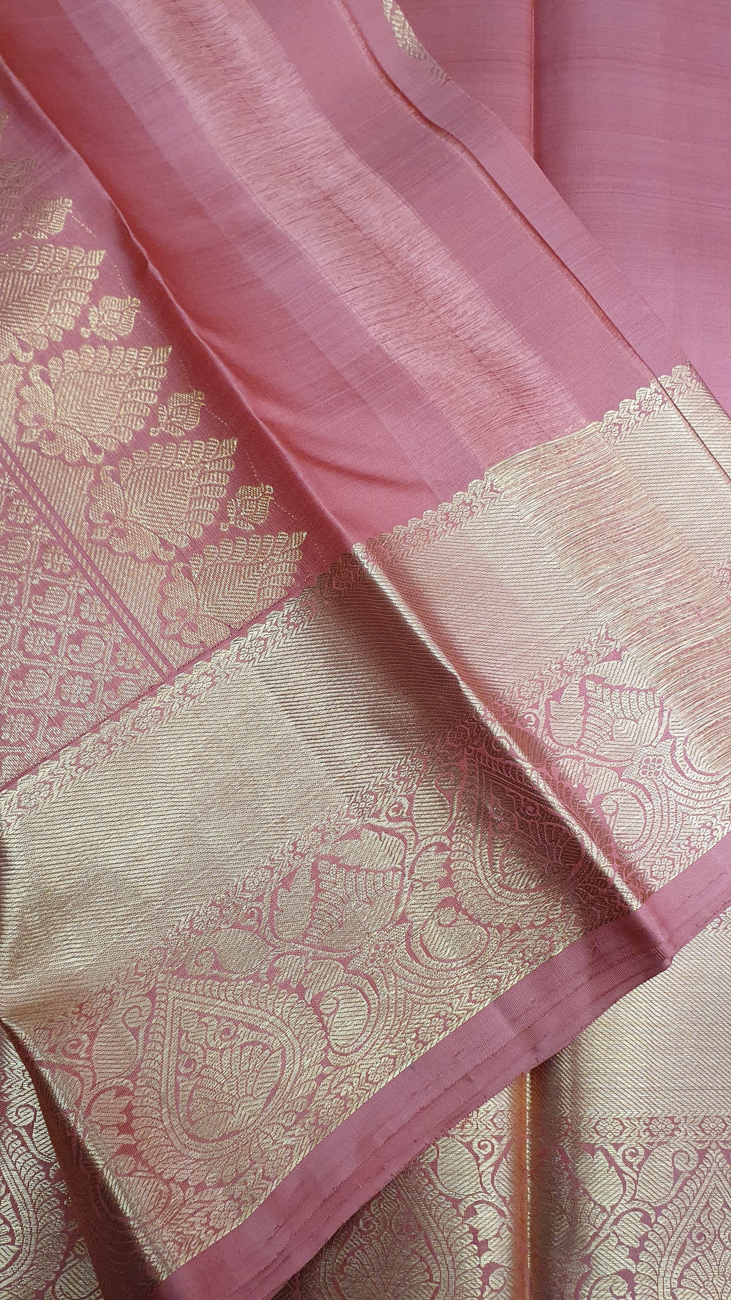 NEW YORK PINK WITH COPPER ZARI KANJIPURAM