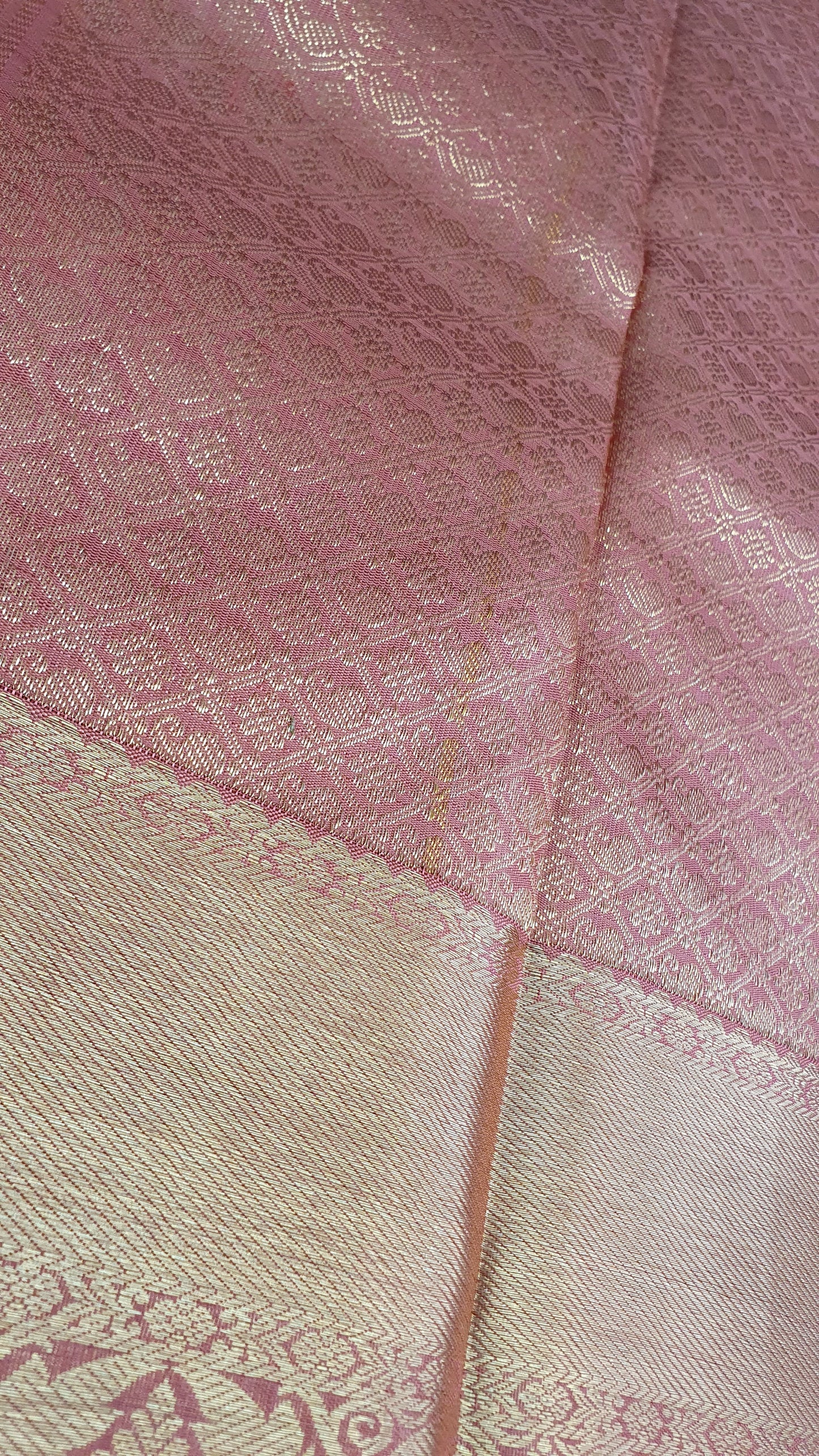 NEW YORK PINK WITH COPPER ZARI KANJIPURAM