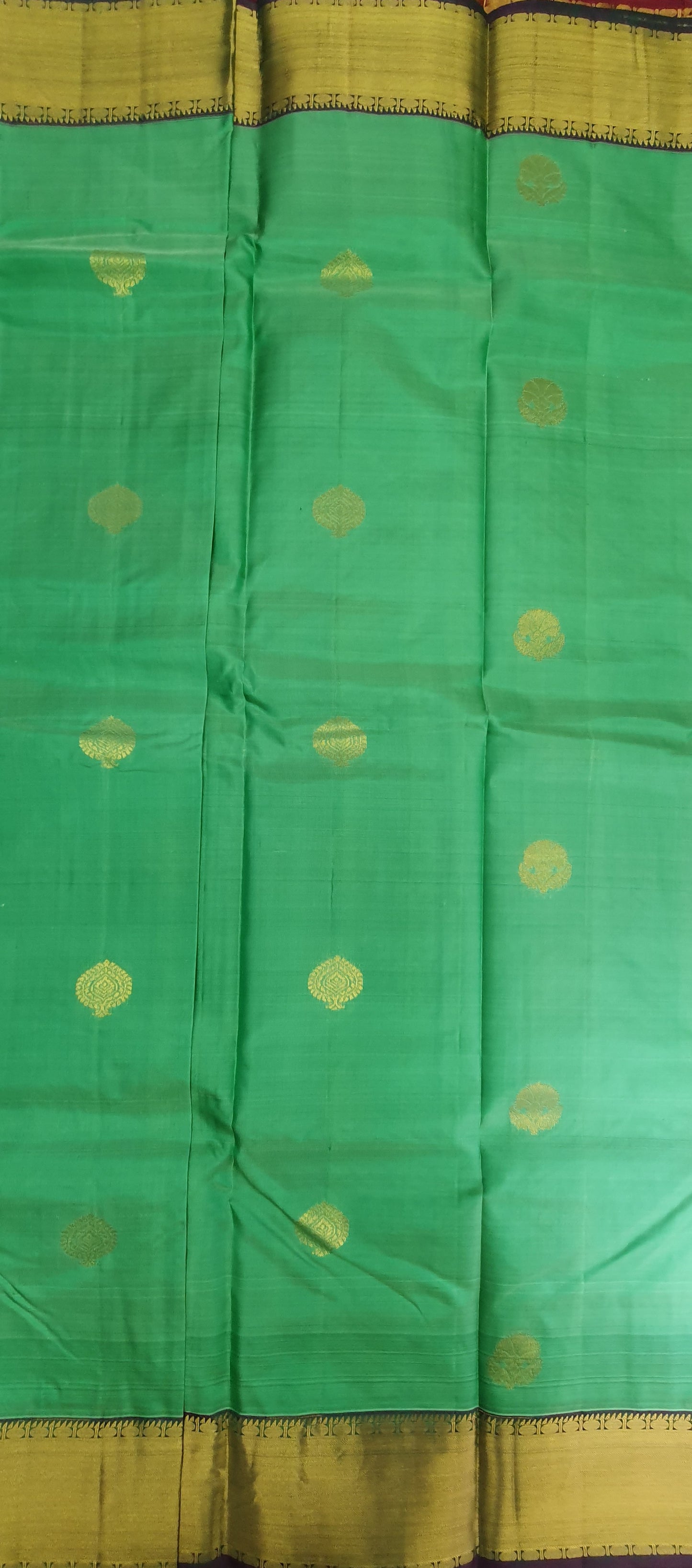 CHATHEAU GREEN & MAROON KANJIPURAM