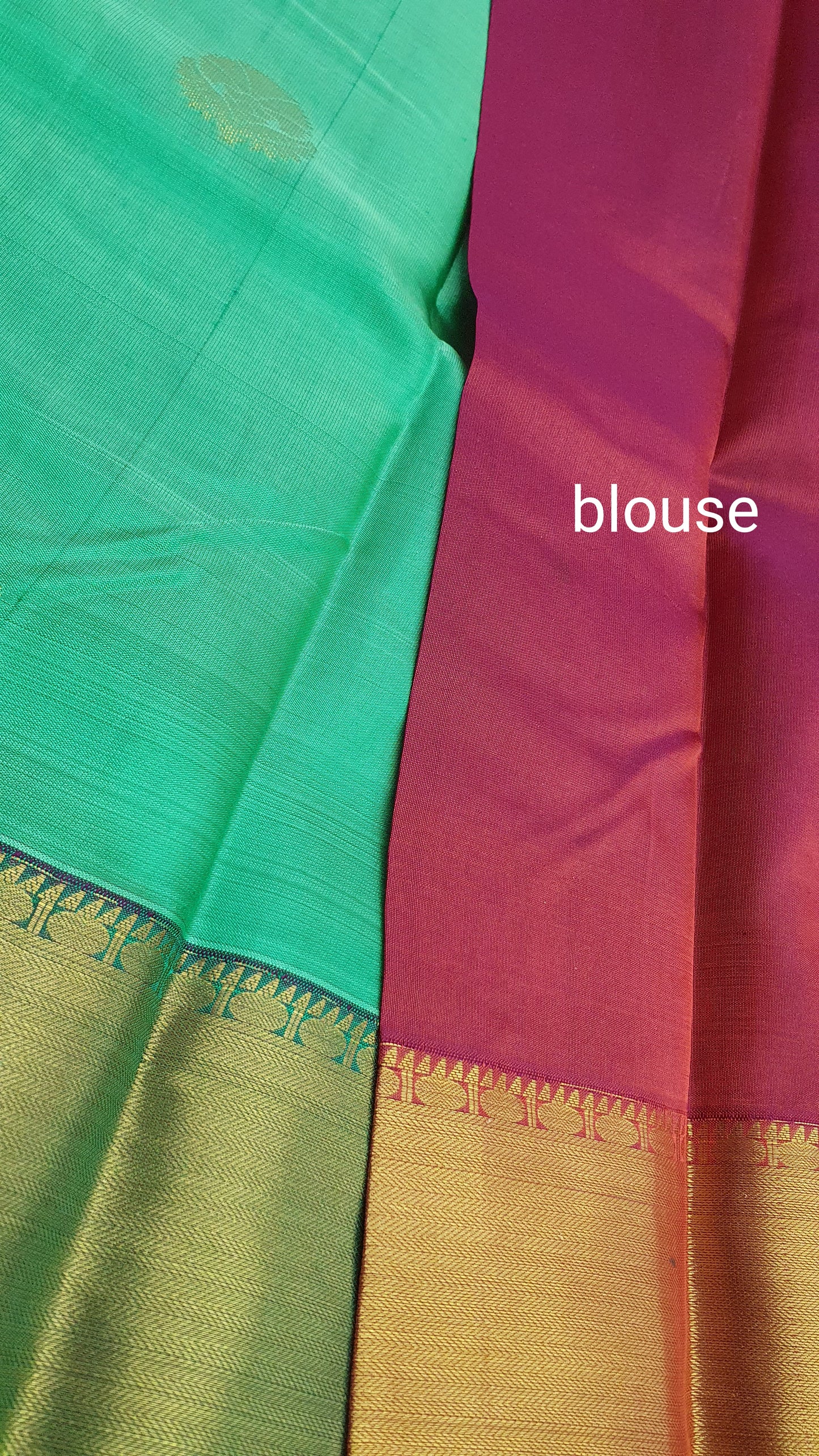 CHATHEAU GREEN & MAROON KANJIPURAM
