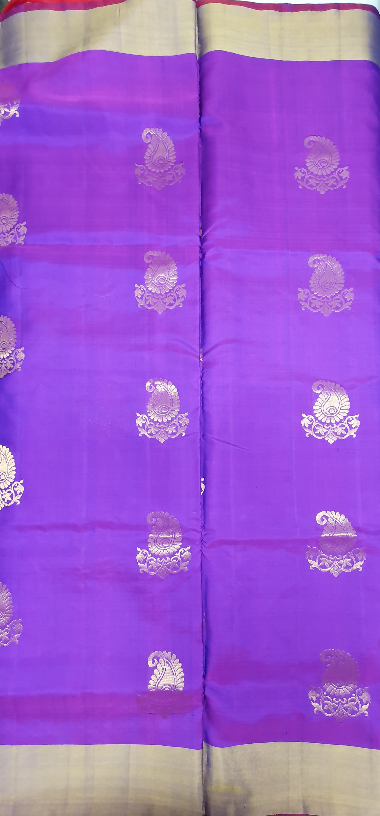 PURPLE & PINK KANJIPURAM SOFT SILK