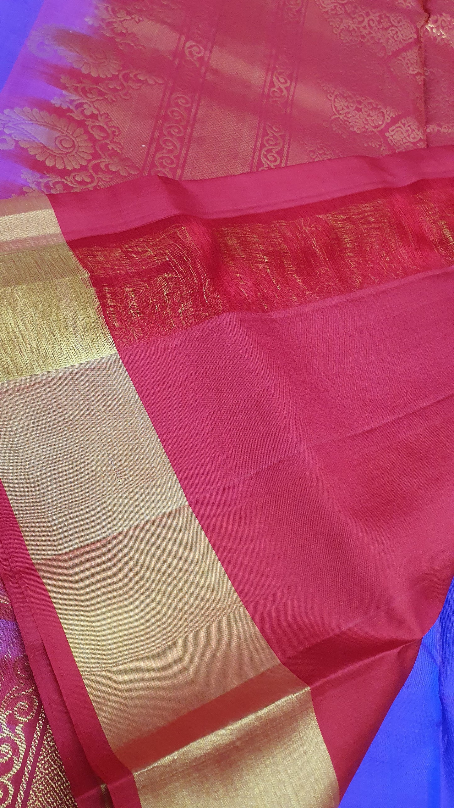 PURPLE & PINK KANJIPURAM SOFT SILK