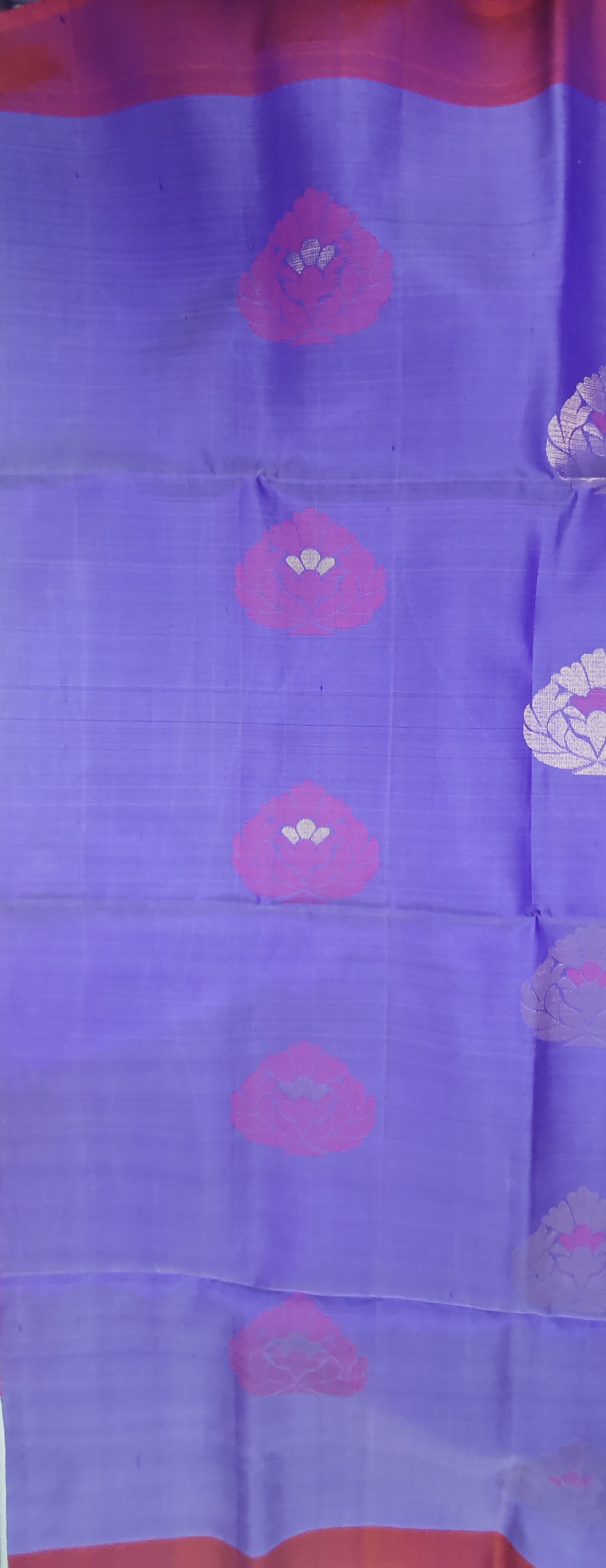 PURPLE & ORANGE KANJIPURAM SOFT SILK