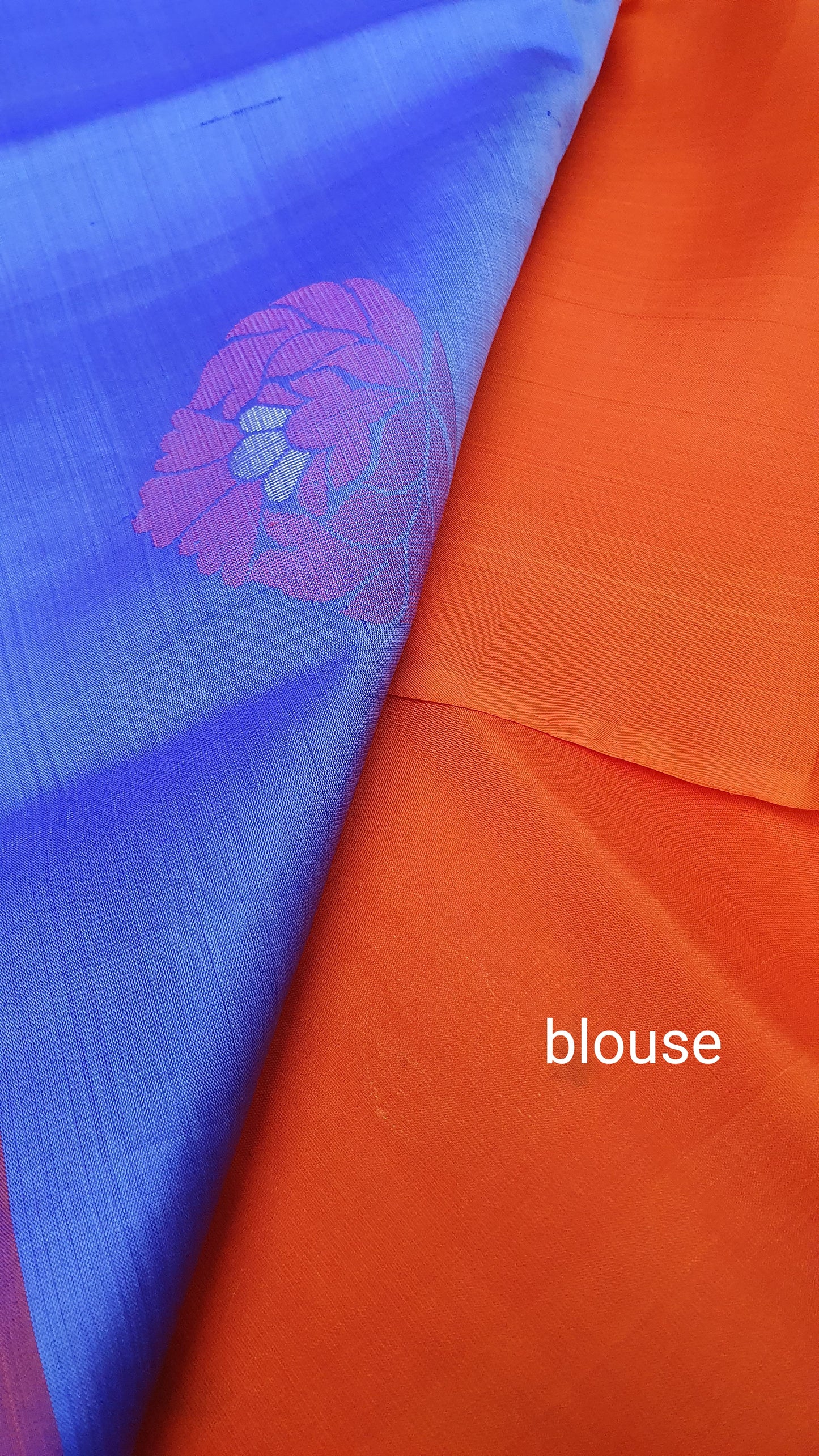 PURPLE & ORANGE KANJIPURAM SOFT SILK