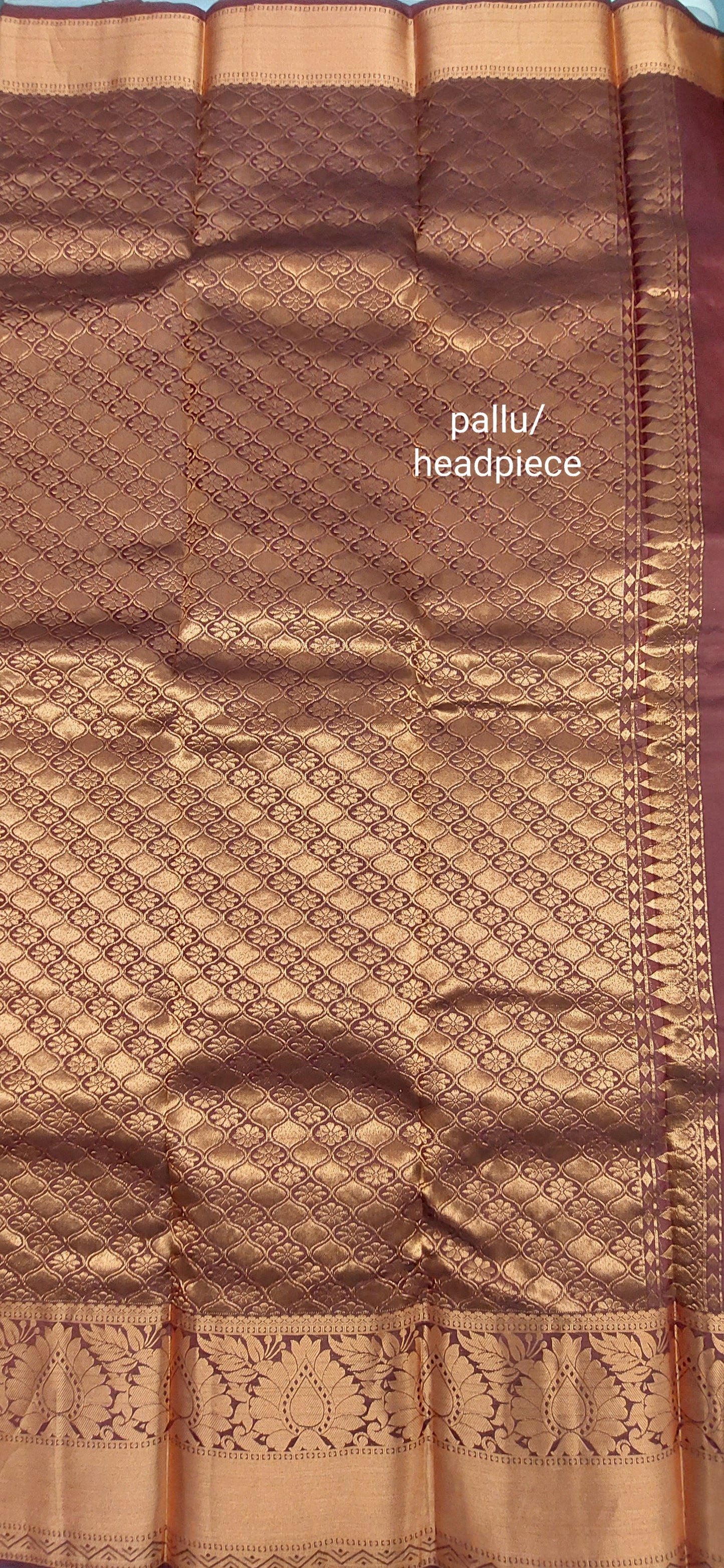 MAROON KANJIPURAM WITH COPPER ZARI