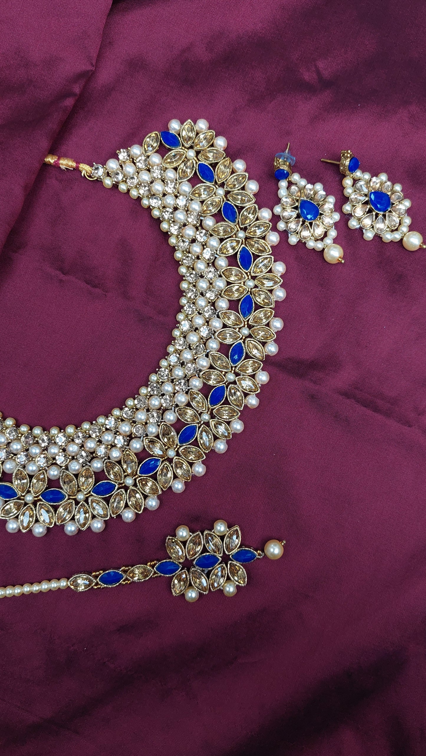ROYAL BLUE BRIDAL SHORT SET