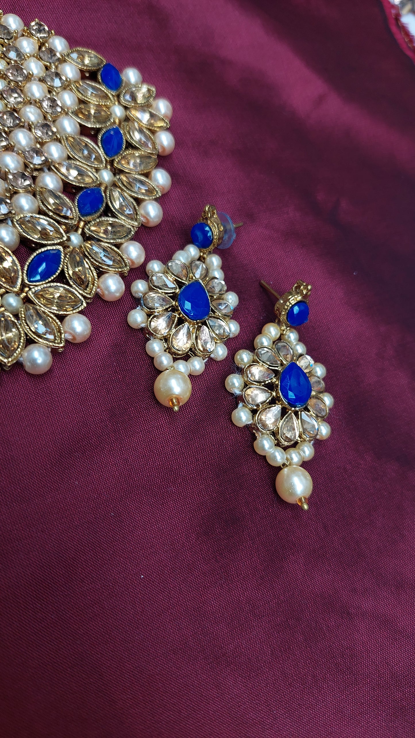ROYAL BLUE BRIDAL SHORT SET