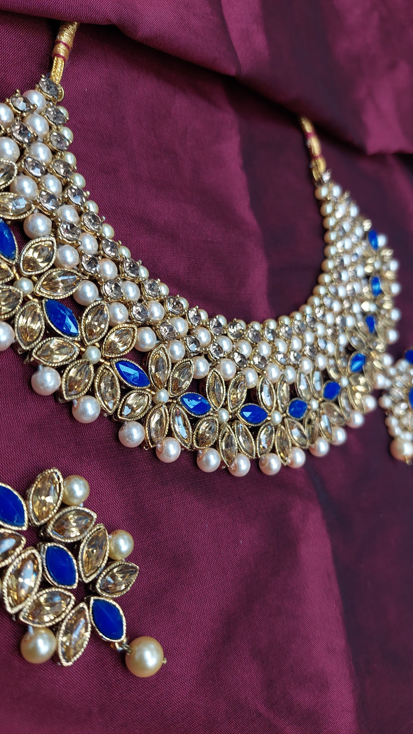 ROYAL BLUE BRIDAL SHORT SET