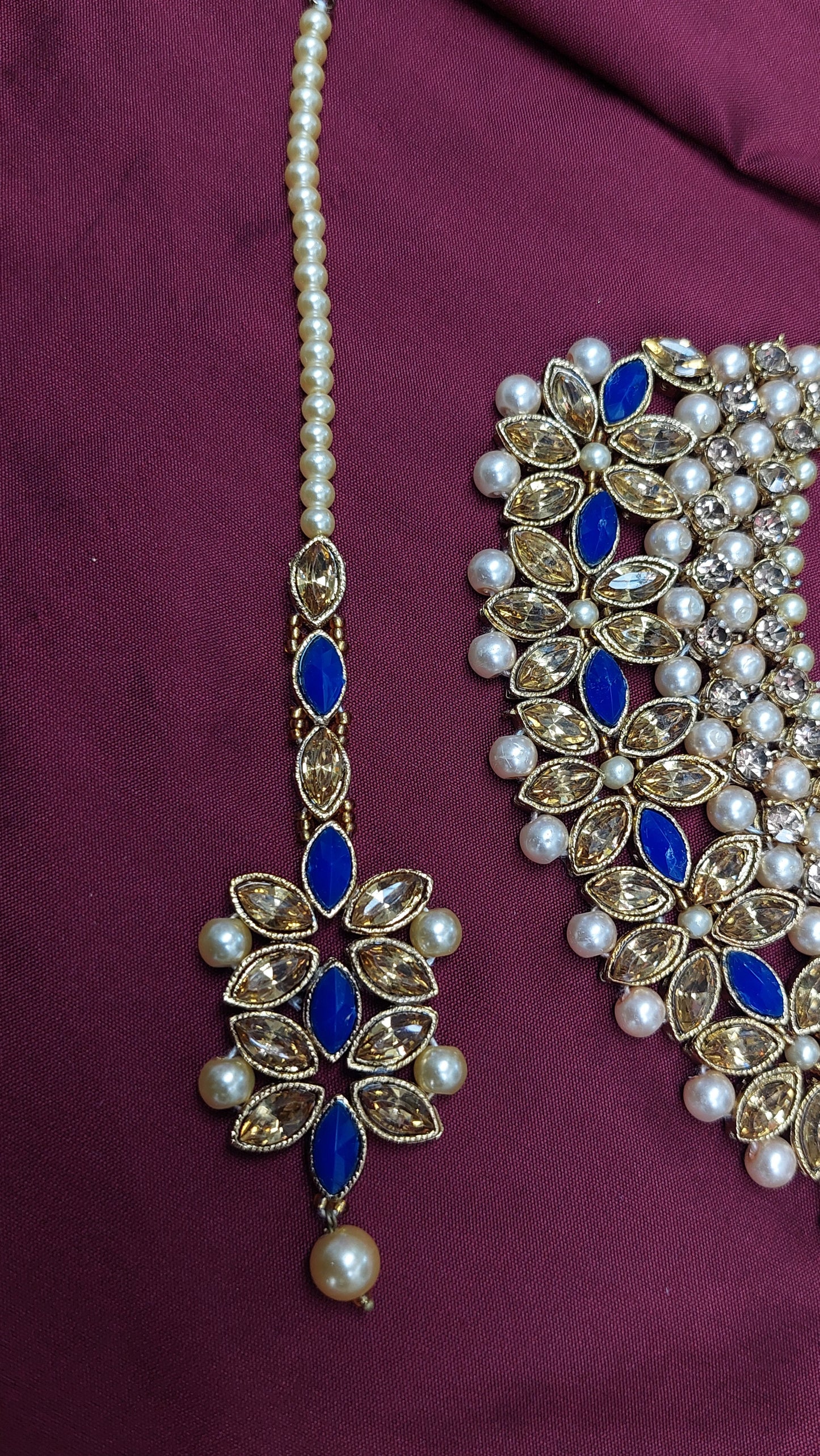 ROYAL BLUE BRIDAL SHORT SET