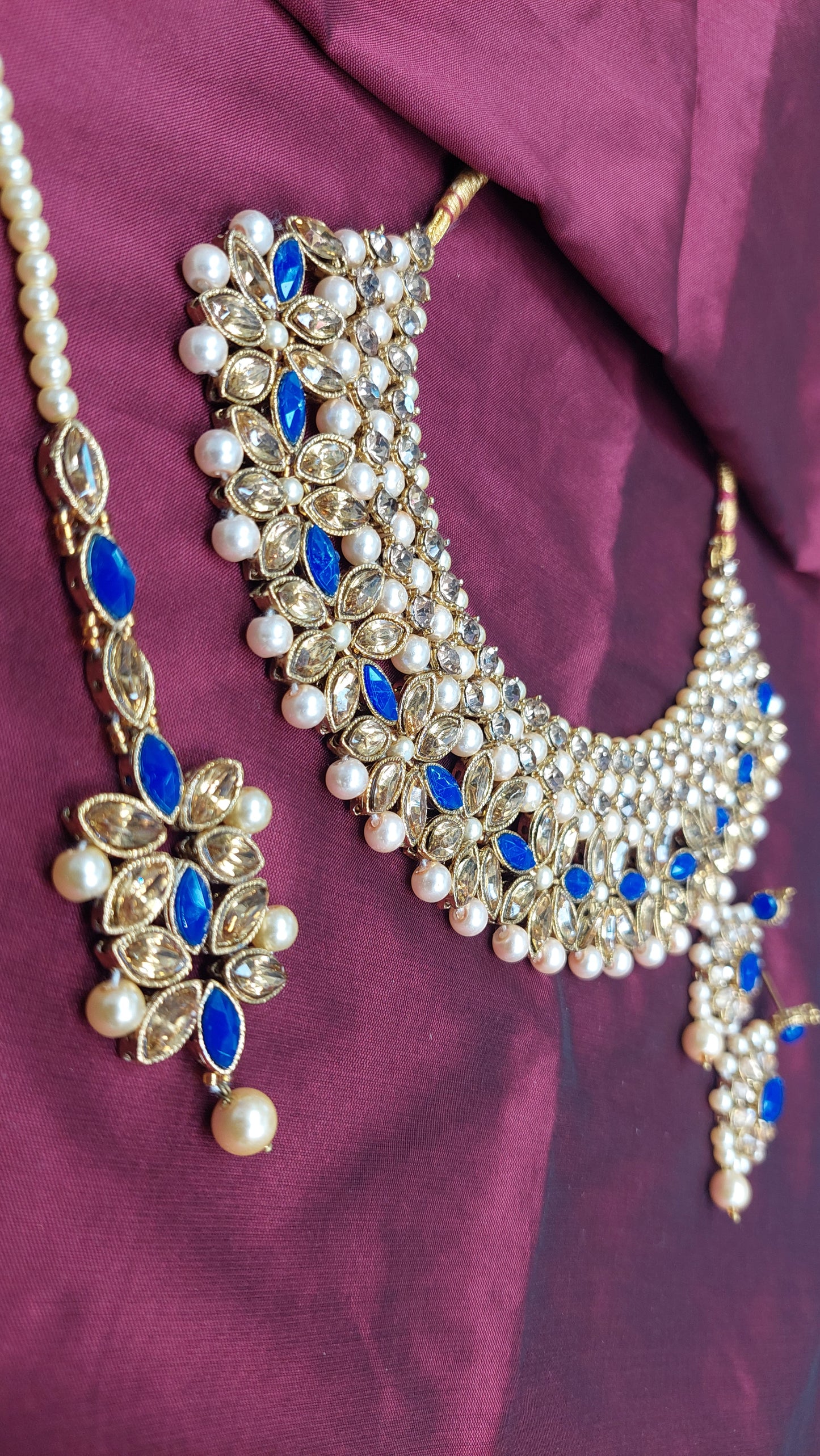 ROYAL BLUE BRIDAL SHORT SET