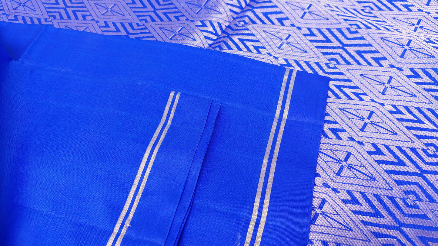 PERSIAN BLUE KANJIPURAM SILK SAREE