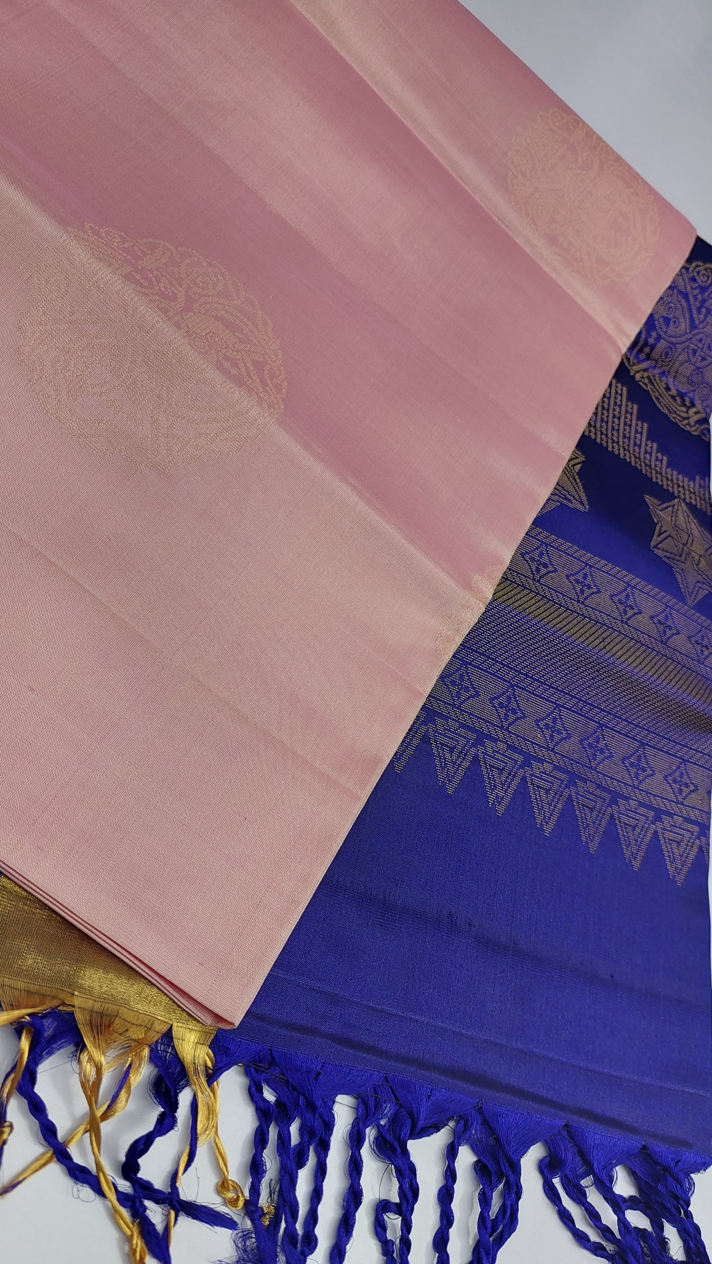 ROSE PINK PURE KANJIPURAM SOFT SILK