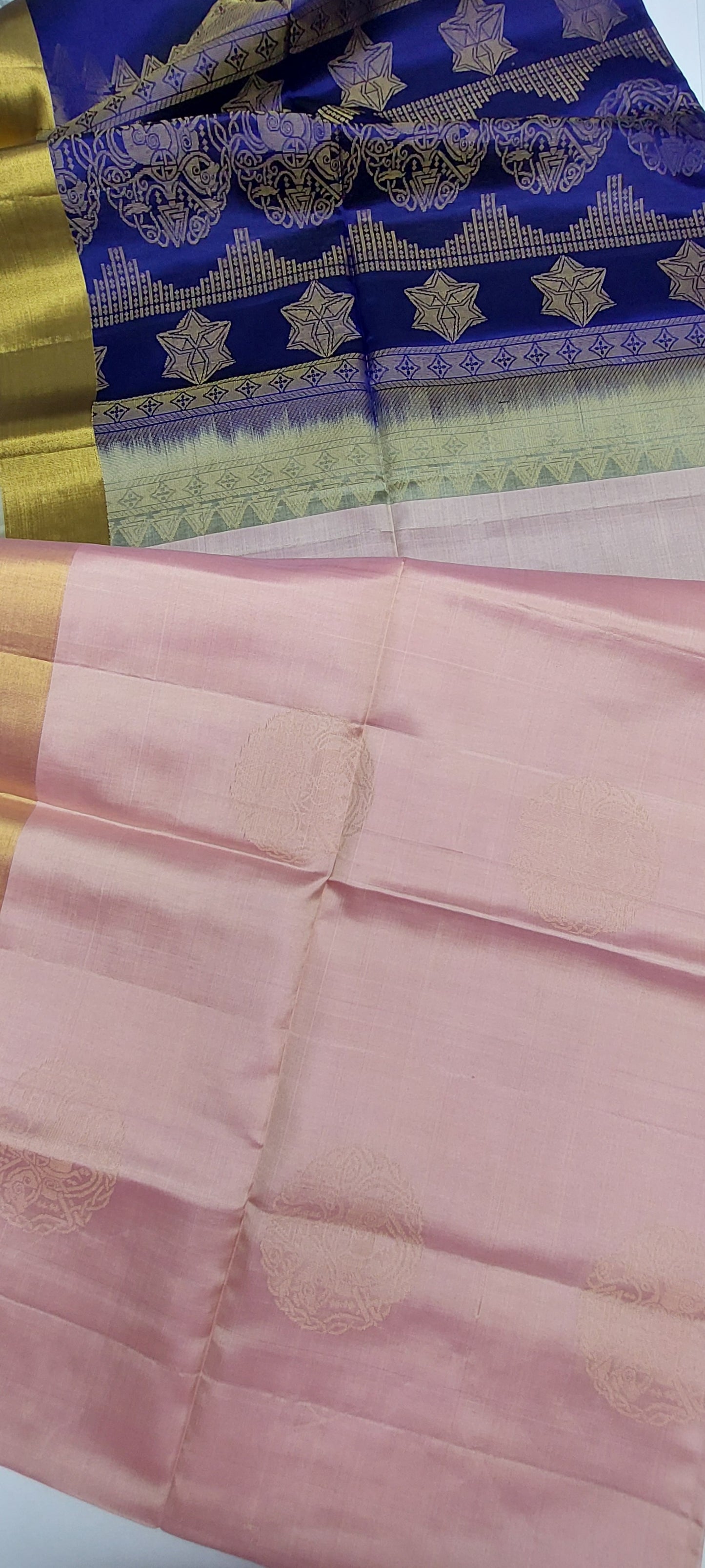 ROSE PINK PURE KANJIPURAM SOFT SILK