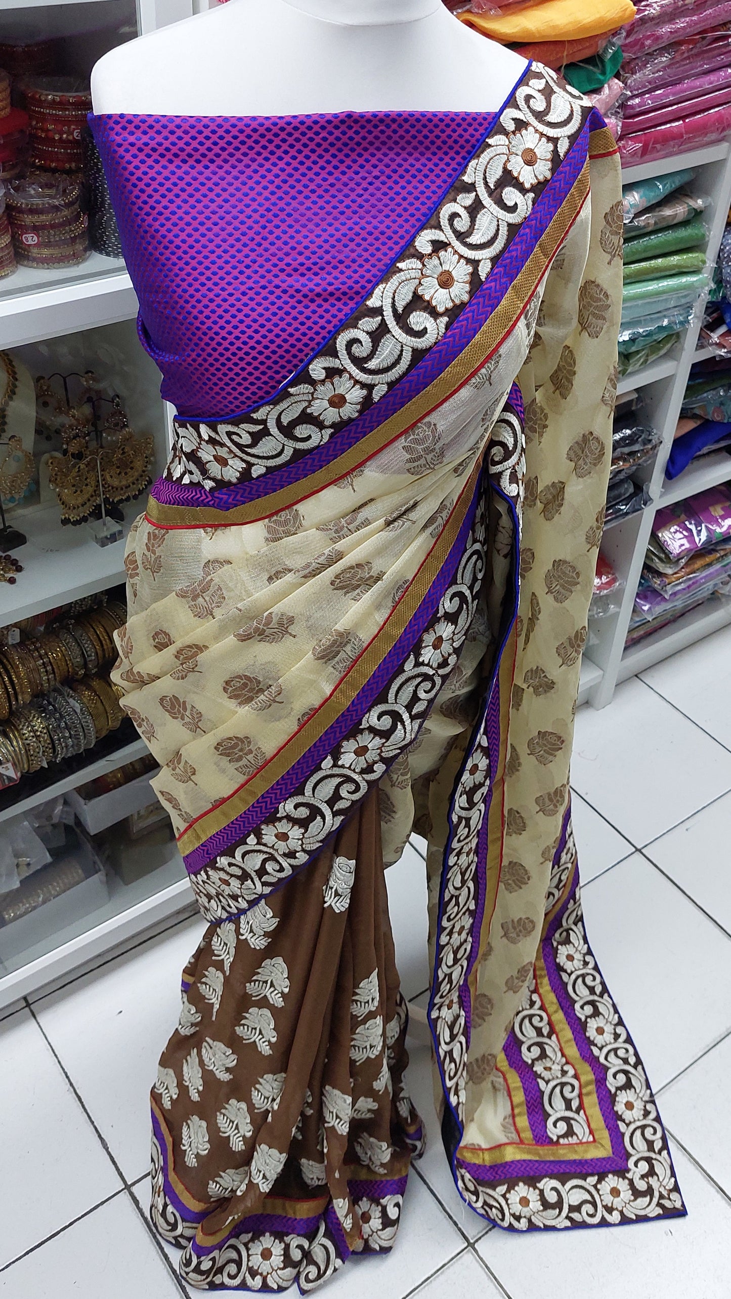 HALF & HALF DESIGNER SAREE