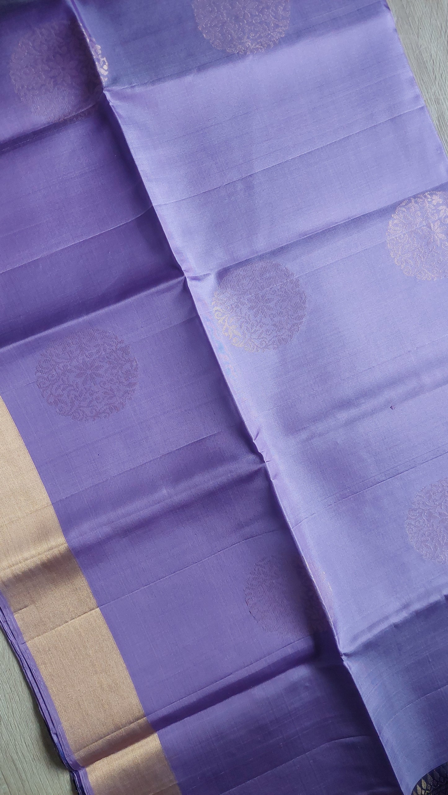 LILAC KANJIPURAM SILK WITH GOLD ZARI