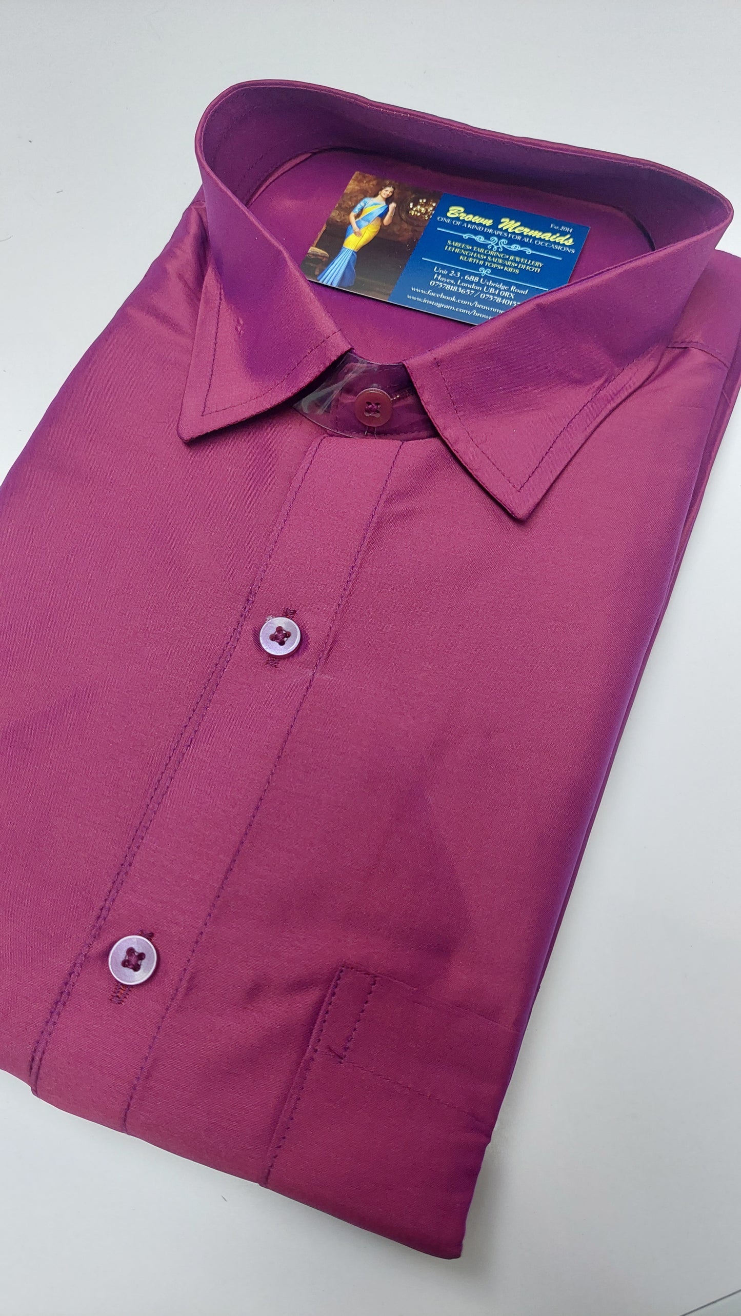 FUSIA PLUM SILK SHIRT
