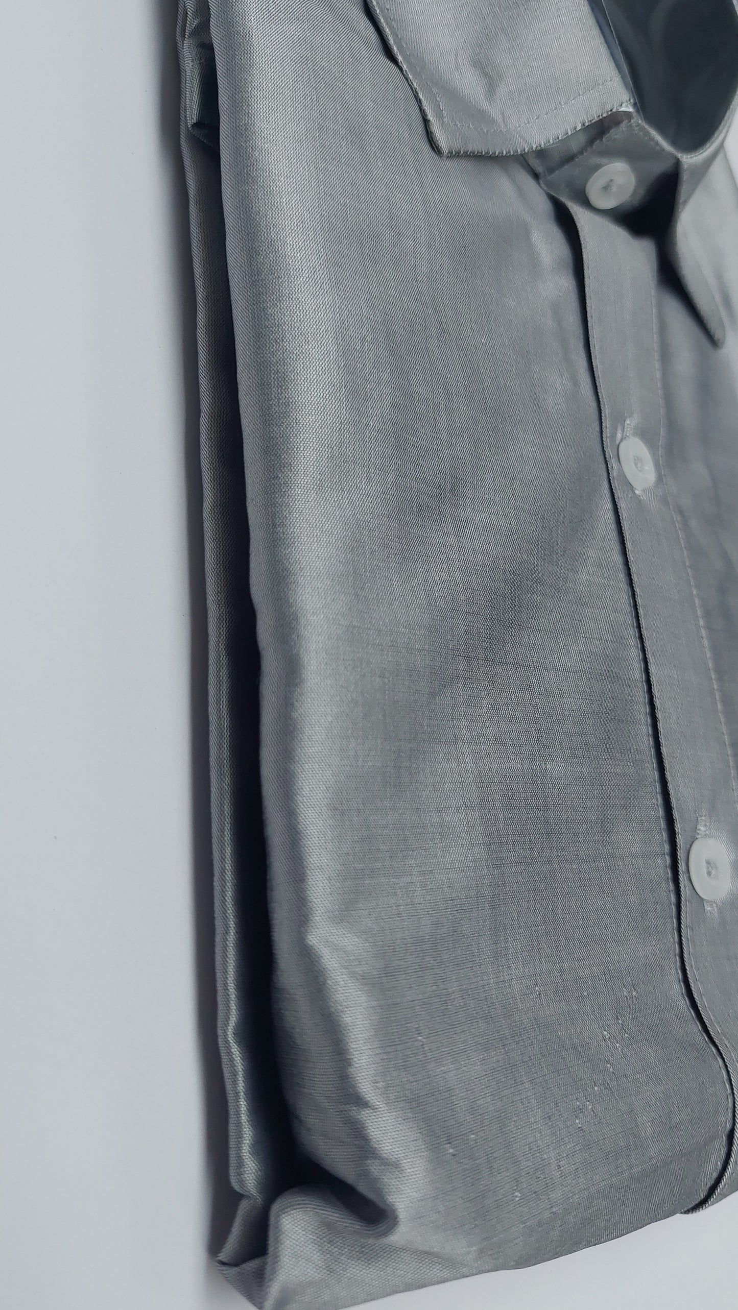 SILVER SILK SHIRT