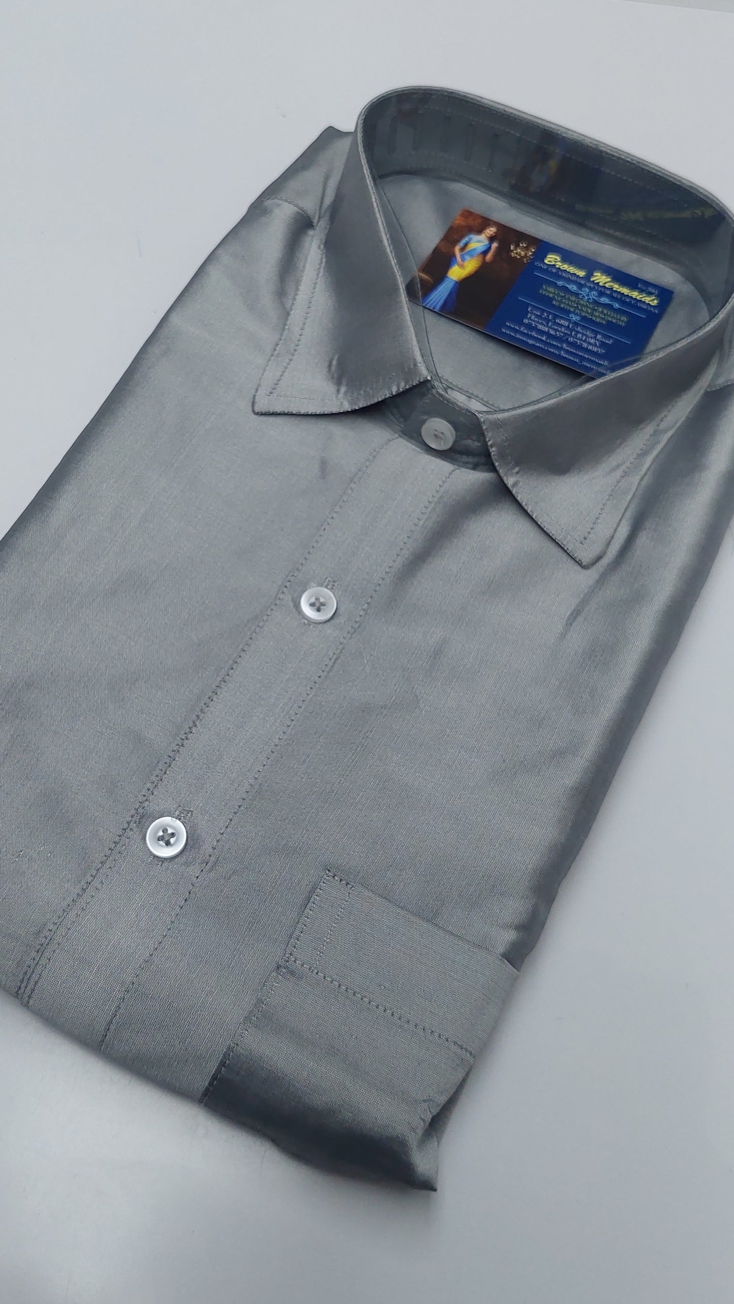 SILVER SILK SHIRT