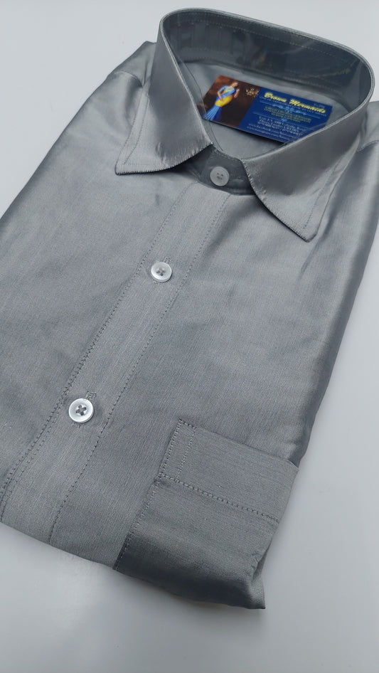 SILVER SILK SHIRT