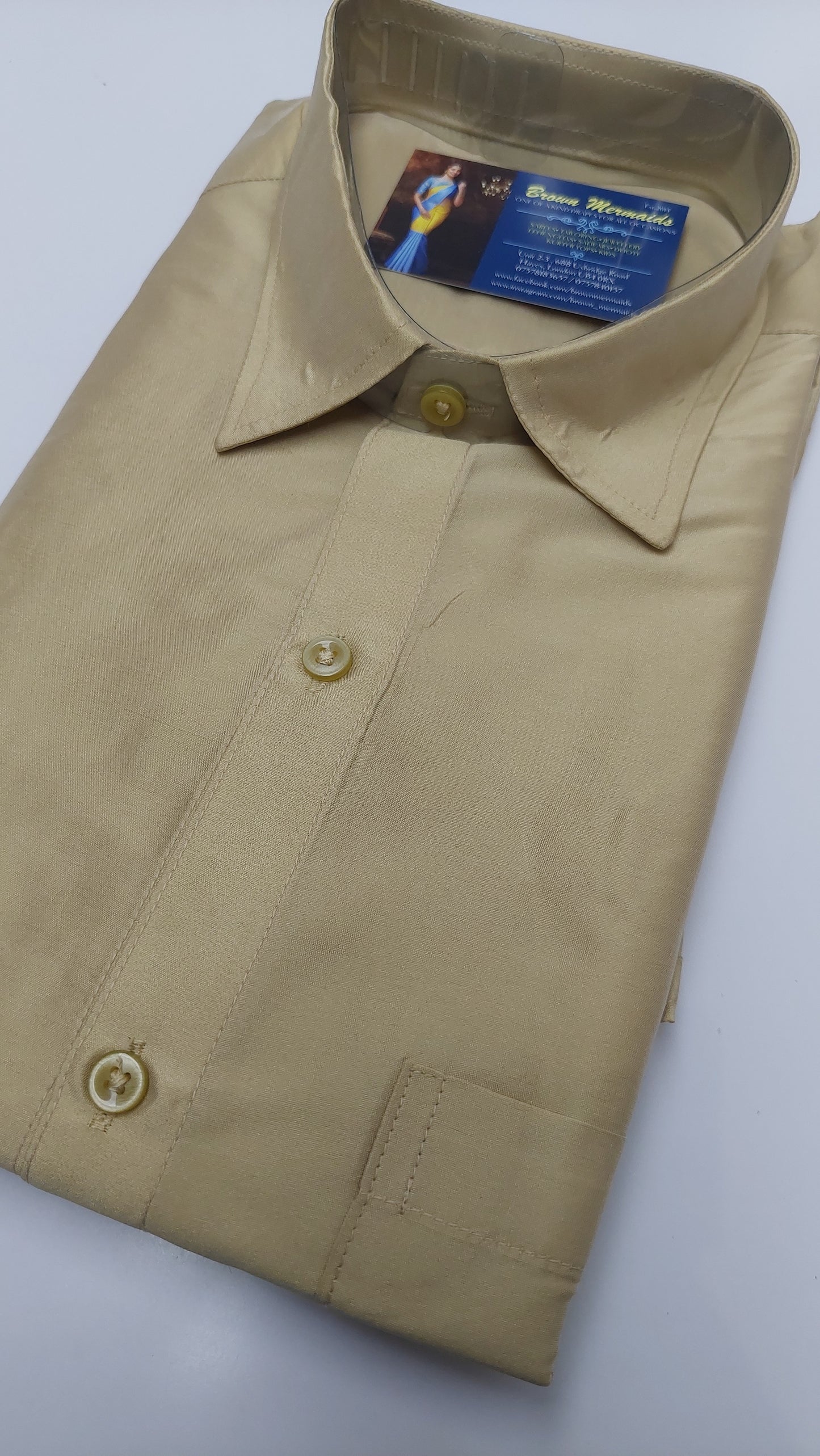 BEIGE SILK SHIRT