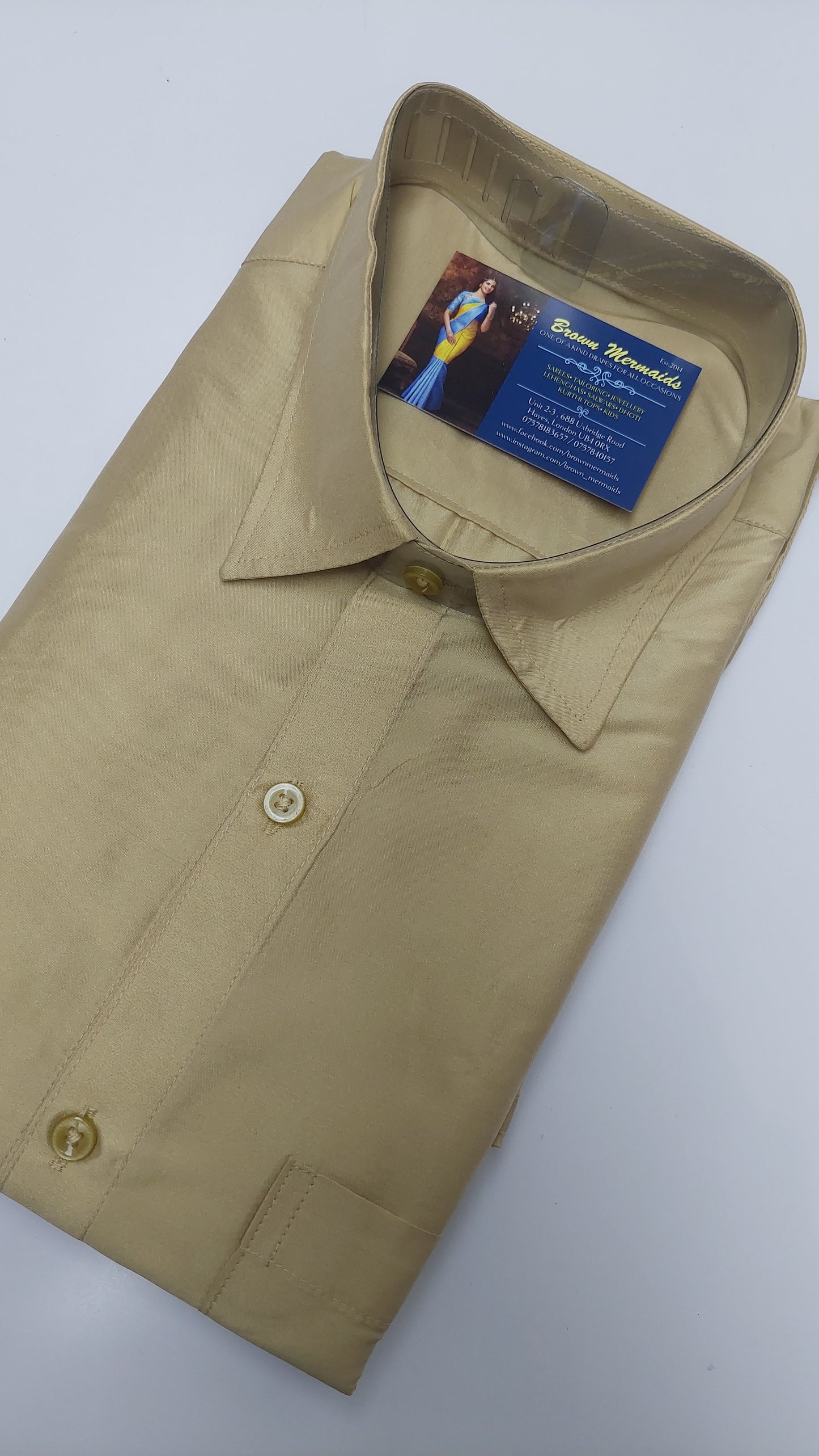 BEIGE SILK SHIRT
