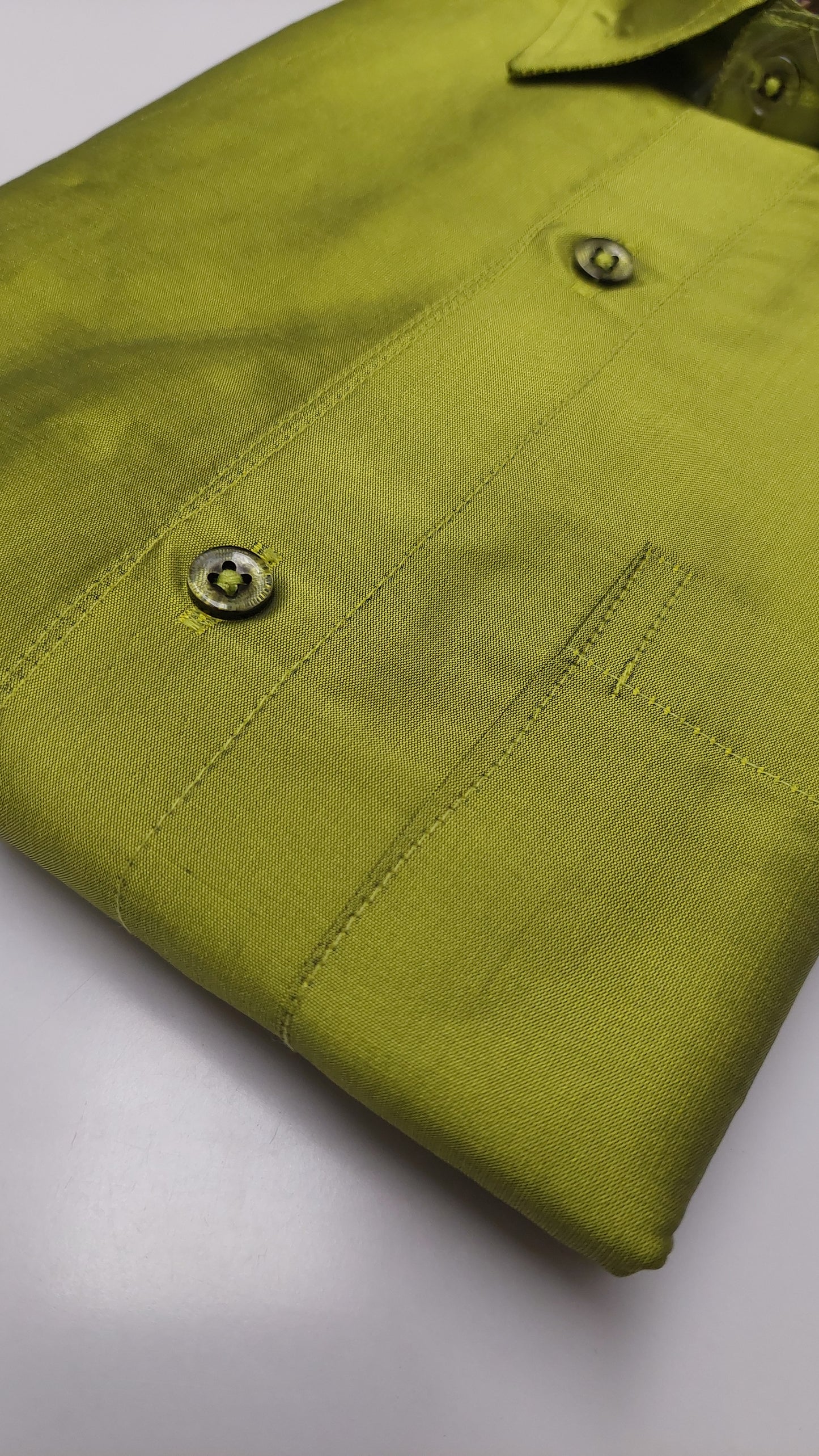 PARROT GREEN SILK SHIRT