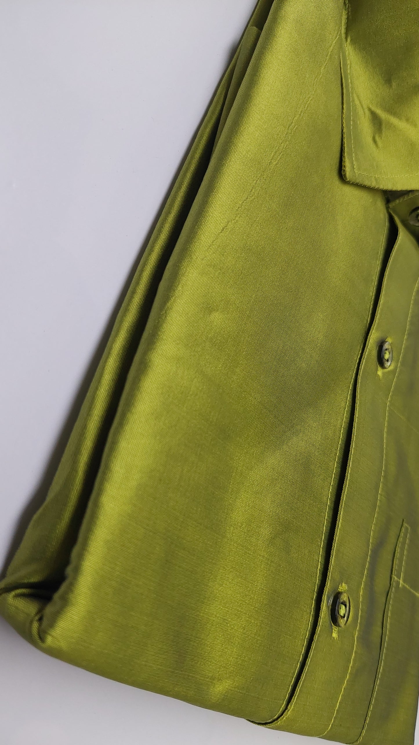 PARROT GREEN SILK SHIRT